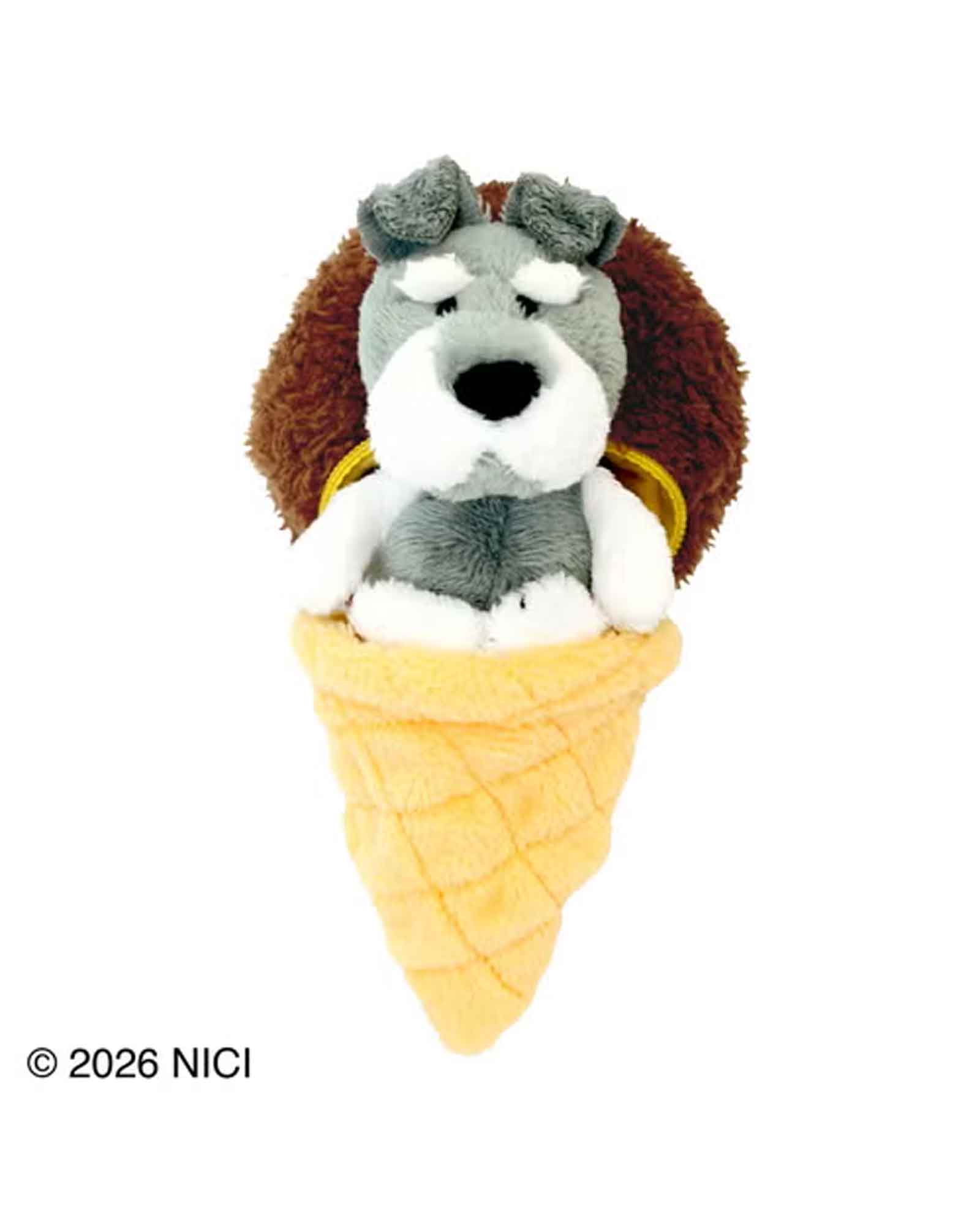 NICI・ニキ - グッズ BB アイスクリームチョコレート＋シュナウザー 6cm / MULTI
