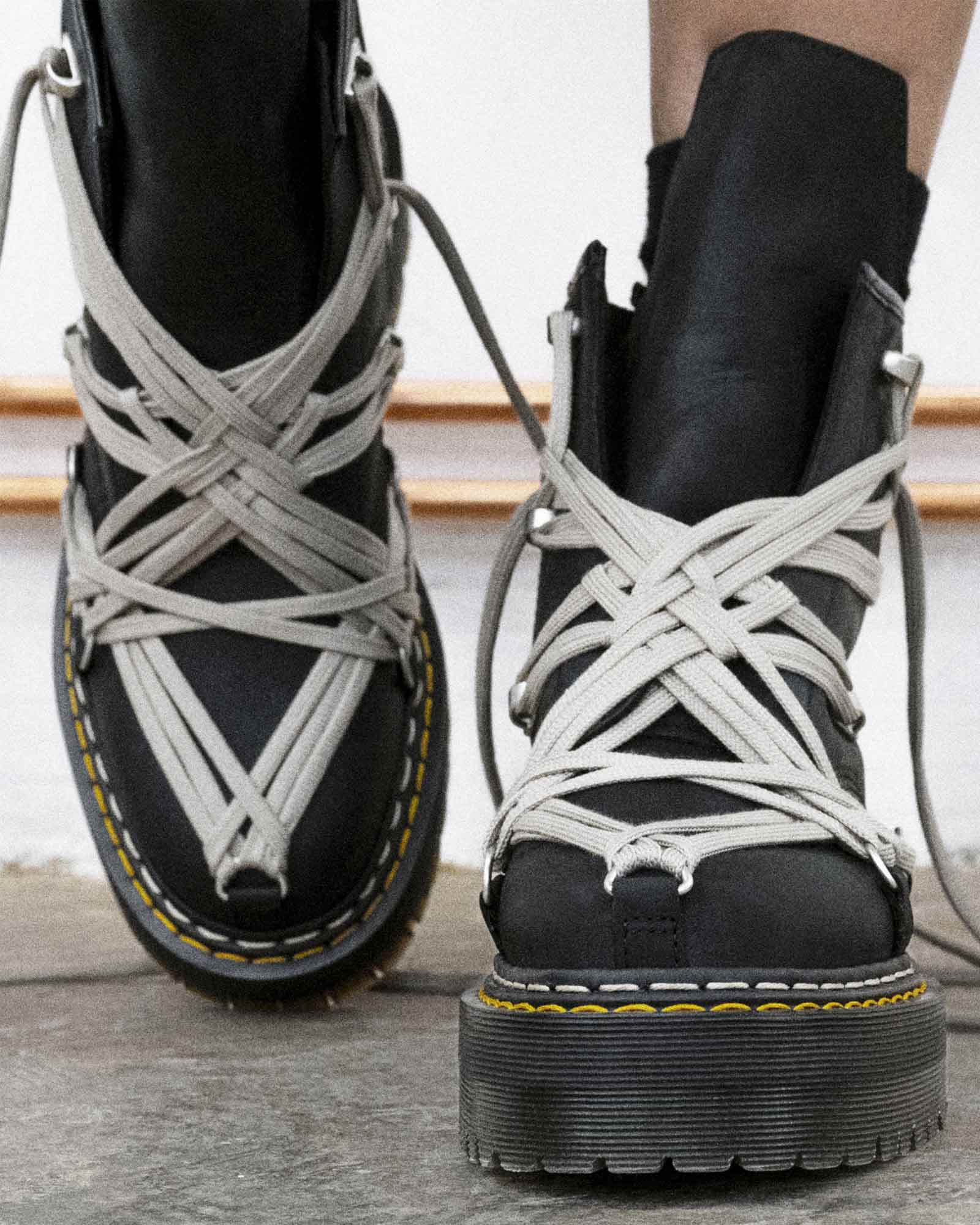 RICK OWENS・rick owens -  1460 QUAD SOLE MEGALACE® BOOT / BLACK