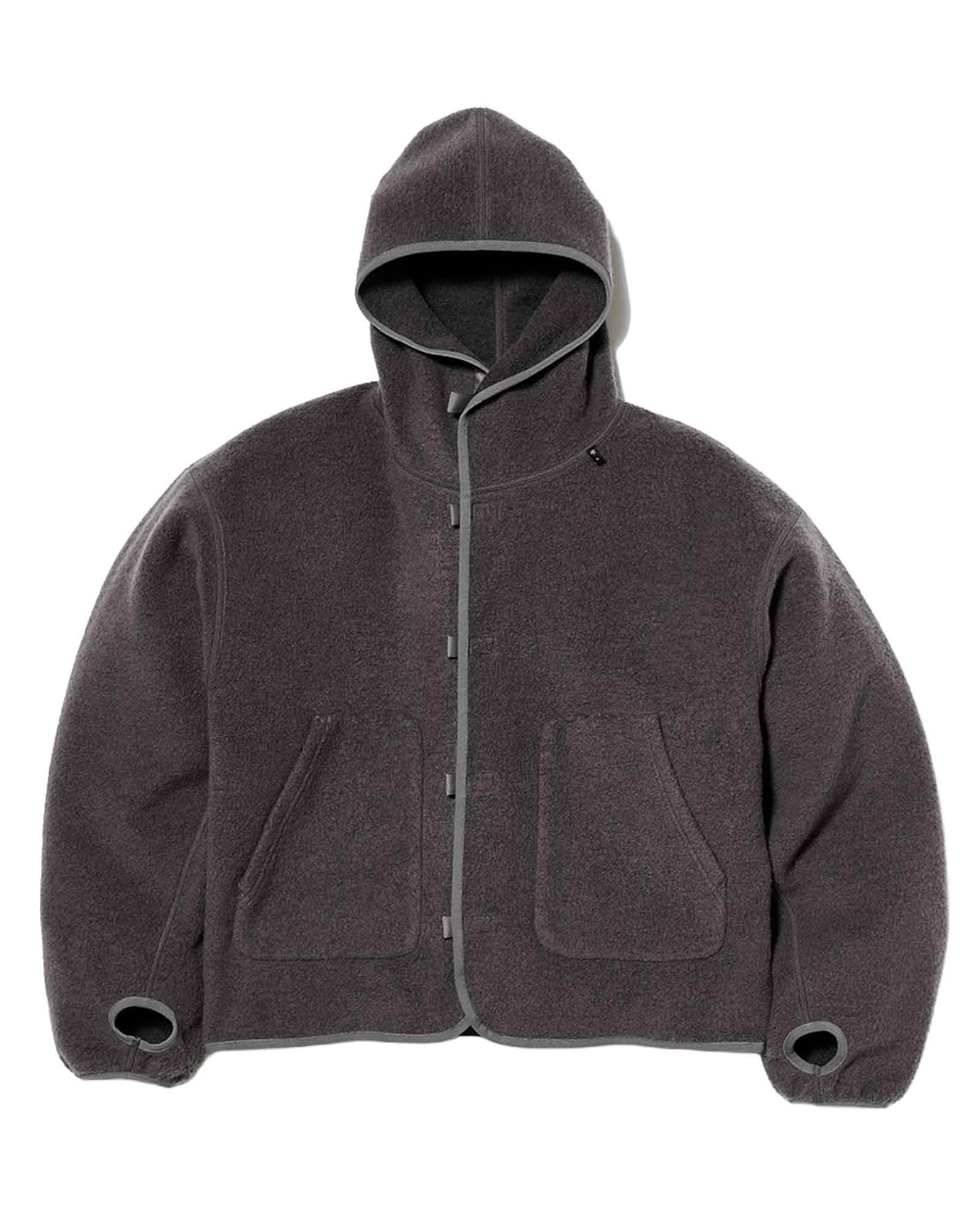 Goldwin 0・ゴールドウイン ゼロ - パーカー・フーディ WOOL FLEECE HOODIE / DARK LAVA