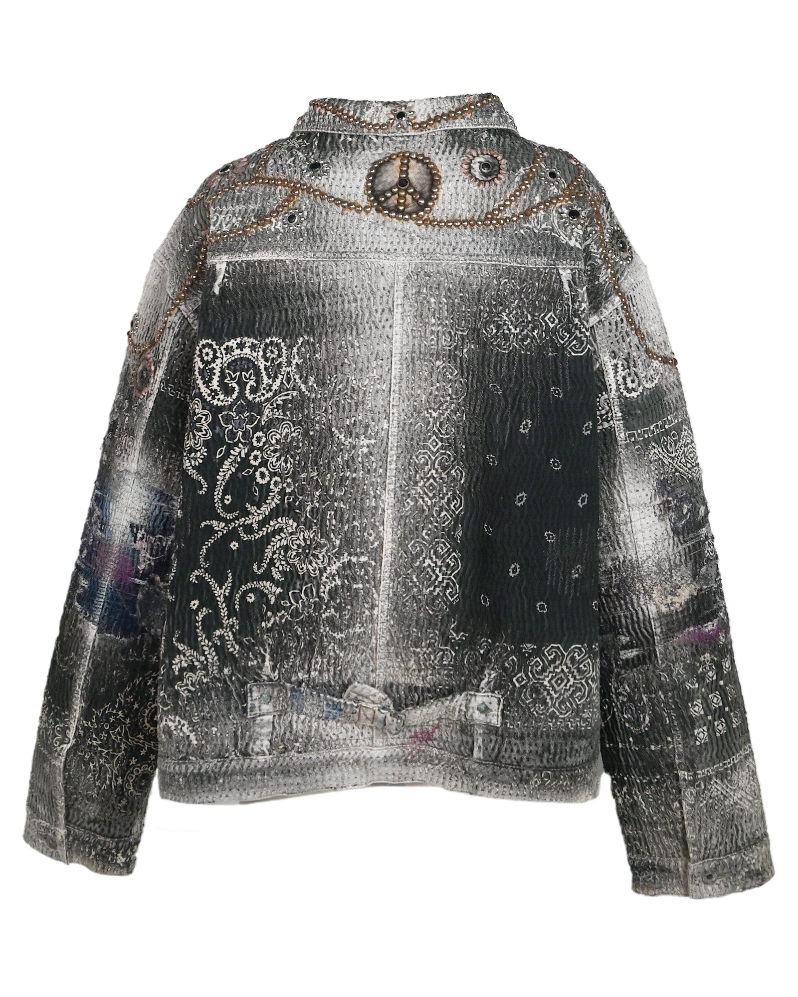 PROLETA RE ART・プロレタ リ アート - デニムジャケット UROBOROS 1st ジャケット(スタッズスペシャル仕様) / MULTI