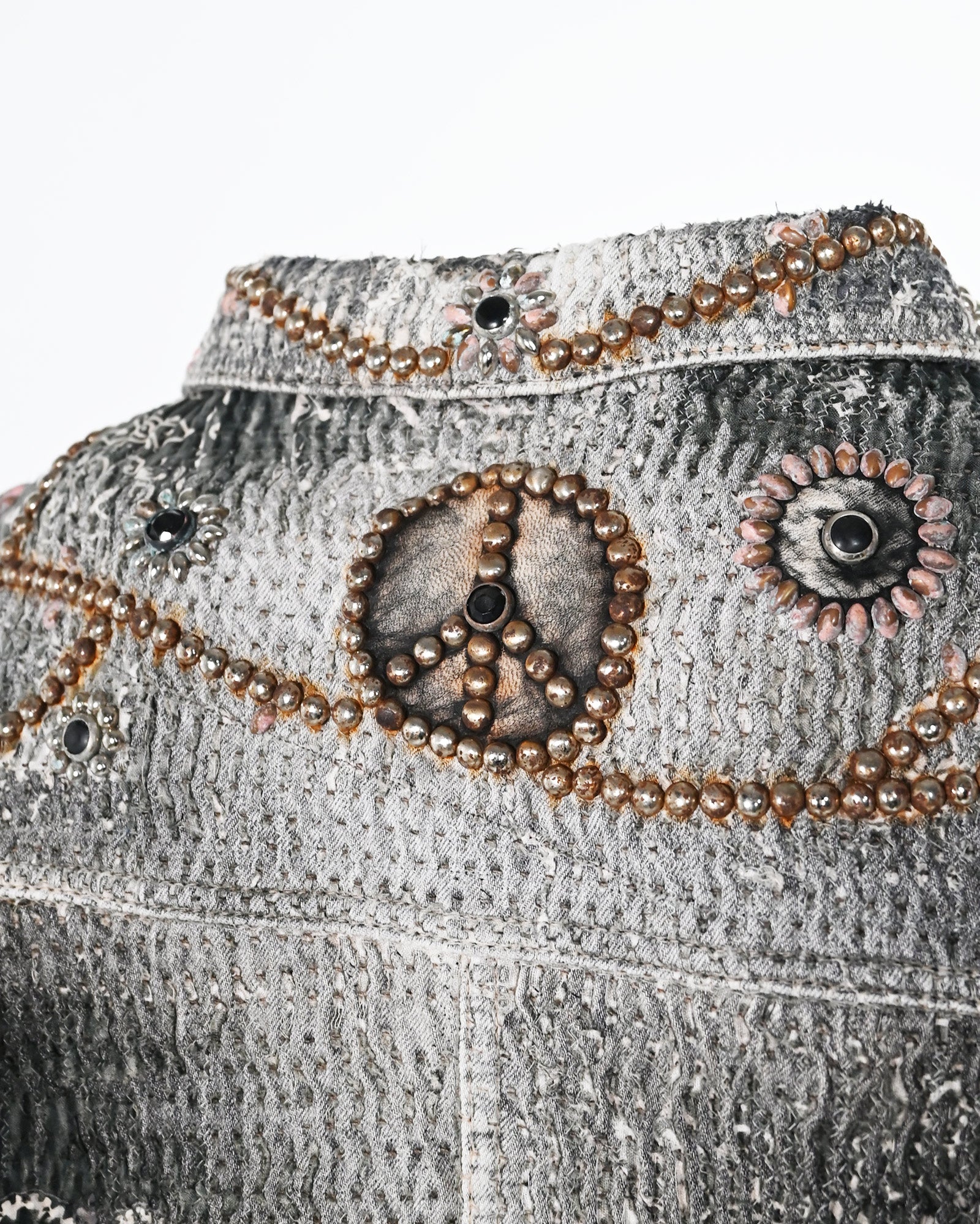 PROLETA RE ART・プロレタ リ アート - デニムジャケット UROBOROS 1st ジャケット(スタッズスペシャル仕様) / MULTI