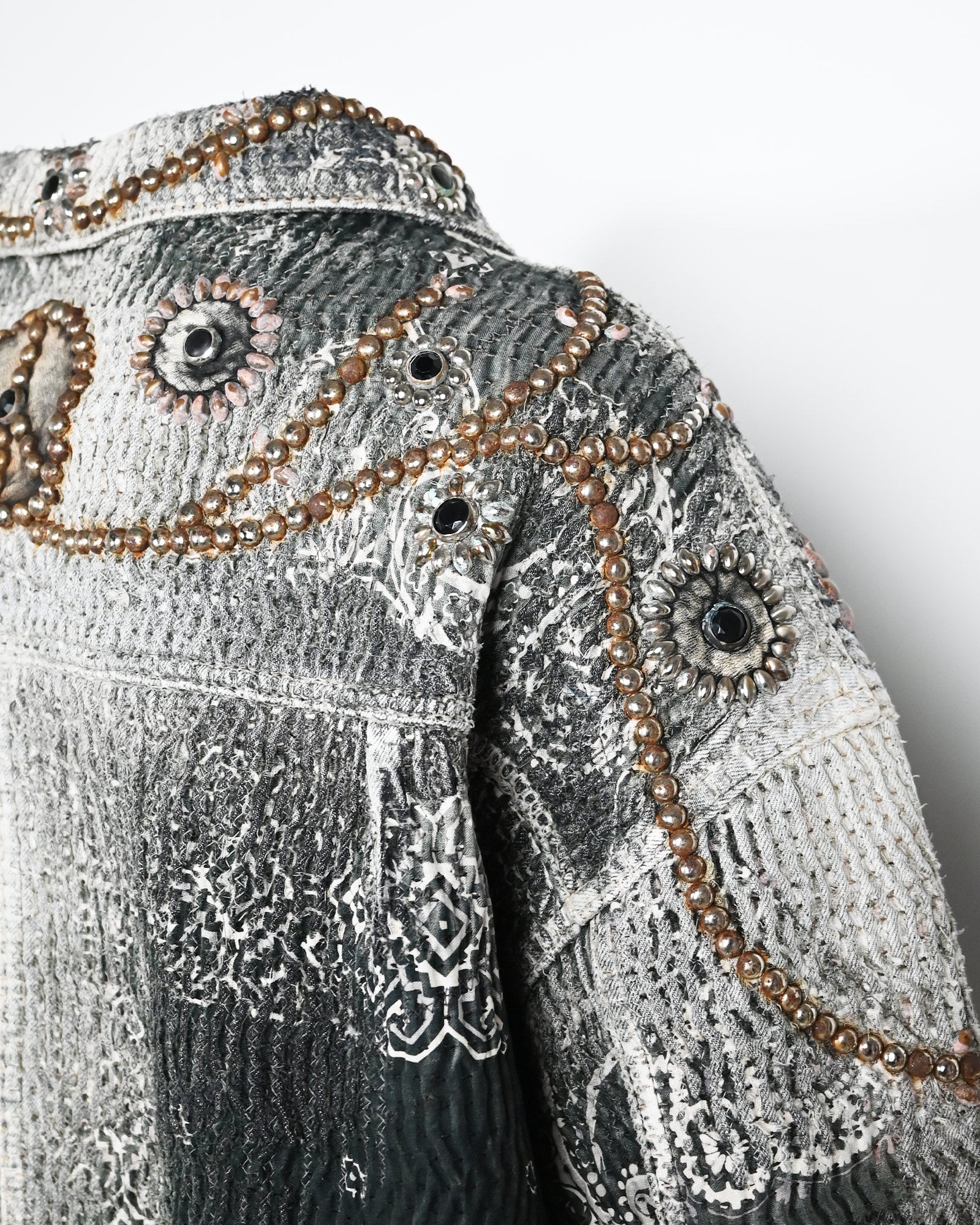 PROLETA RE ART・プロレタ リ アート - デニムジャケット UROBOROS 1st ジャケット(スタッズスペシャル仕様) / MULTI