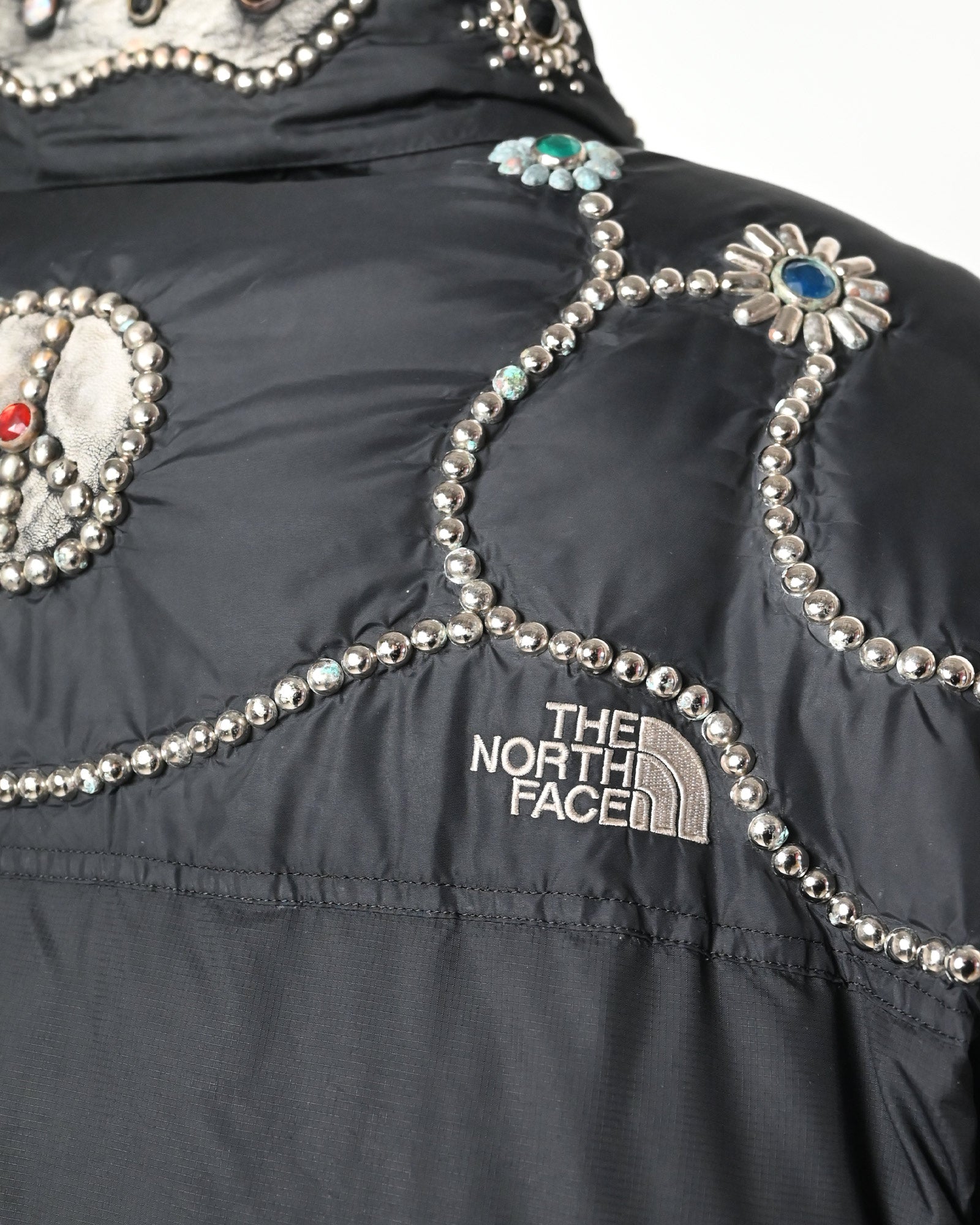 PROLETA RE ART・プロレタ リ アート - ダウンジャケット STUDS CUSTOMIZED VINTAGE DOWN JACKET(XXXL) / MULTI