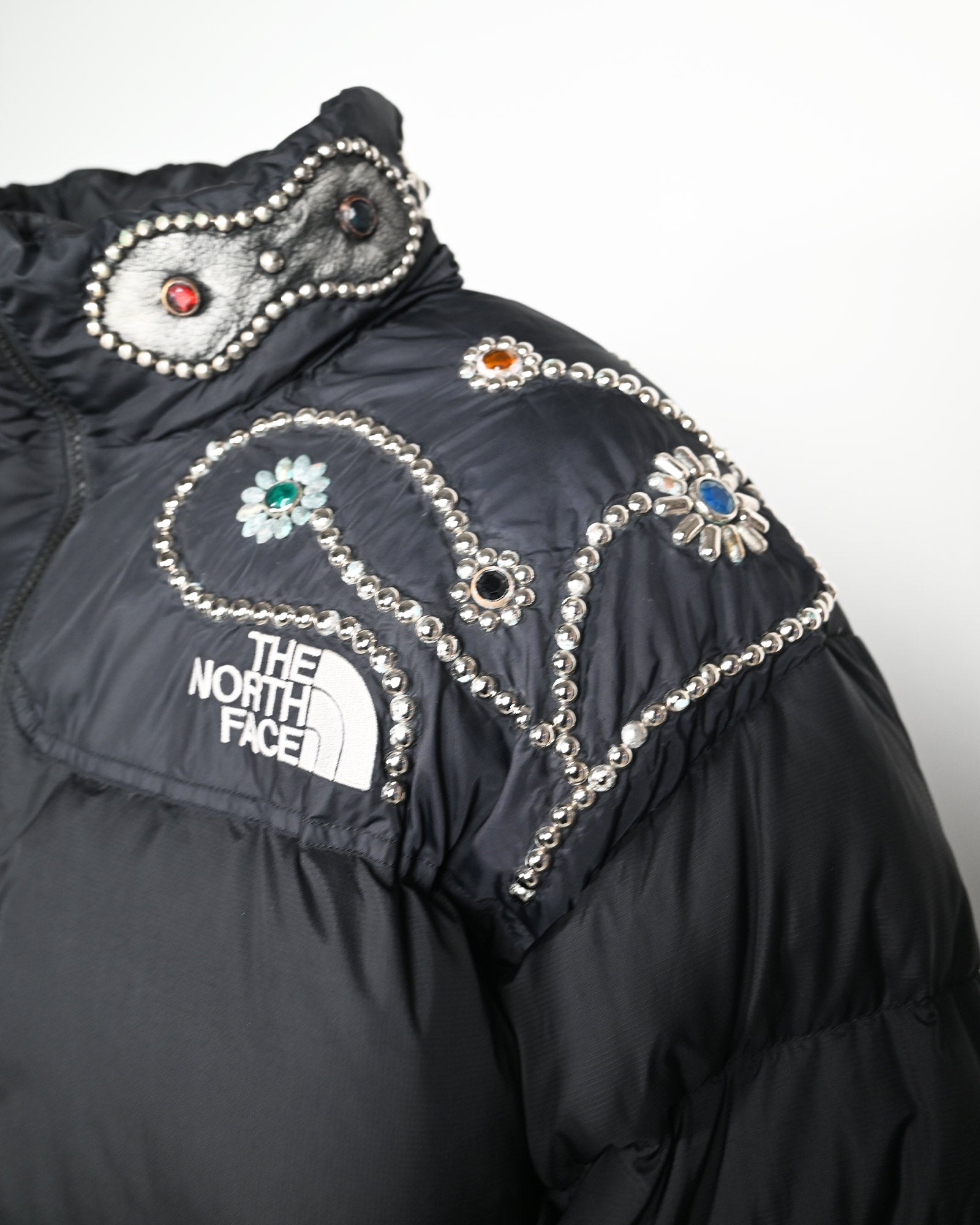 PROLETA RE ART・プロレタ リ アート - ダウンジャケット STUDS CUSTOMIZED VINTAGE DOWN JACKET(XXL) / MULTI