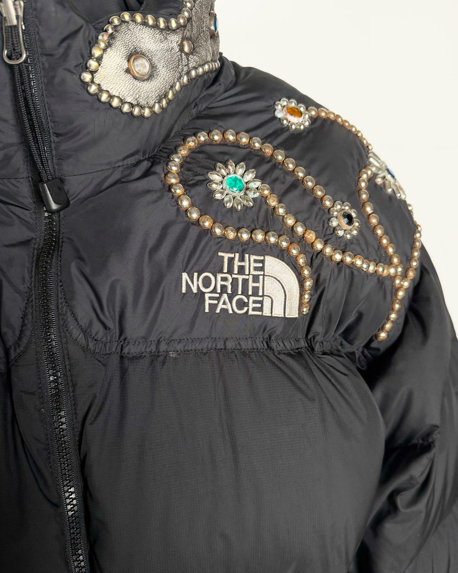 PROLETA RE ART・プロレタ リ アート - ダウンジャケット STUDS CUSTOMIZED VINTAGE DOWN JACKET(XXL) / MULTI