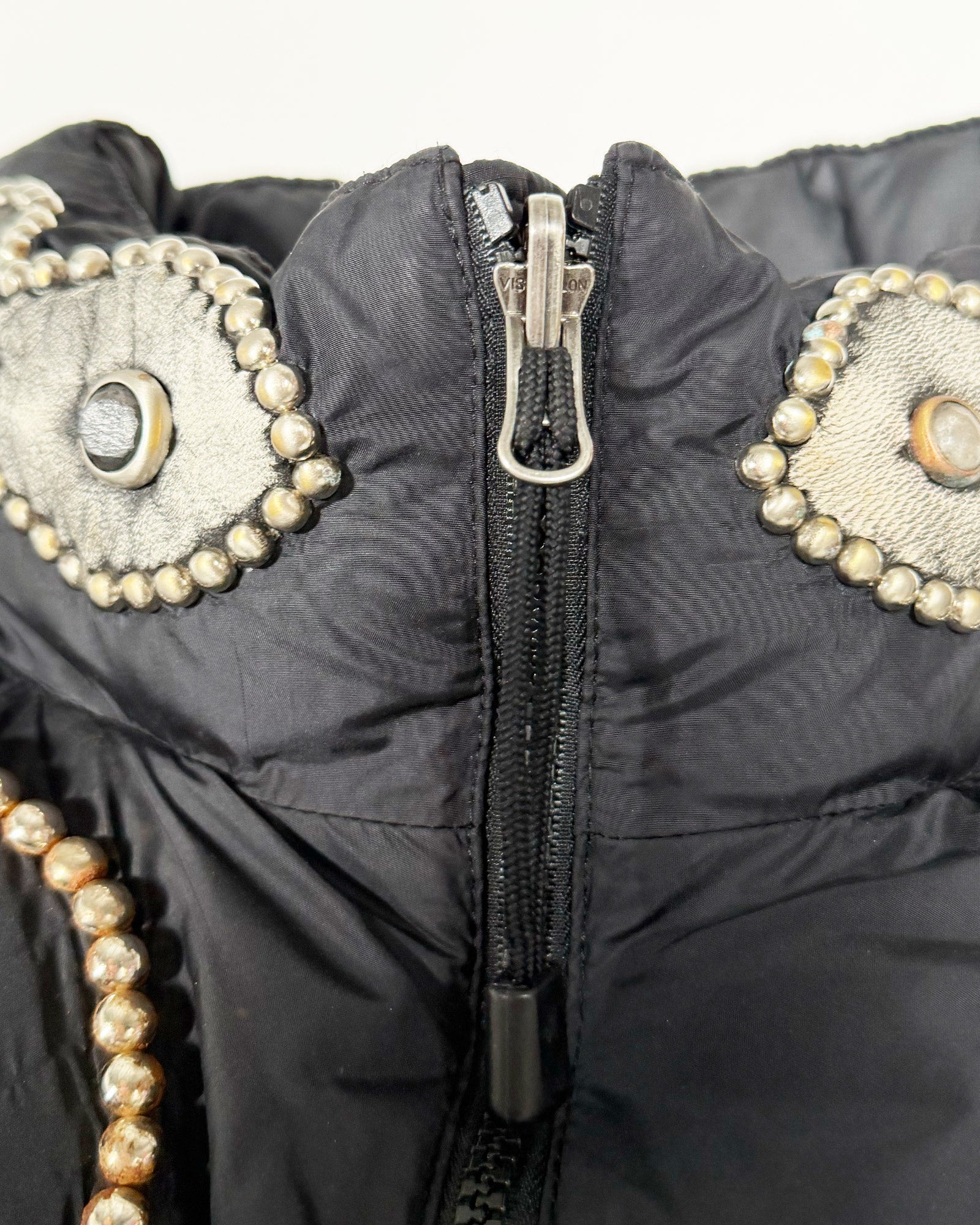 PROLETA RE ART・プロレタ リ アート - ダウンジャケット STUDS CUSTOMIZED VINTAGE DOWN JACKET(XXL) / MULTI