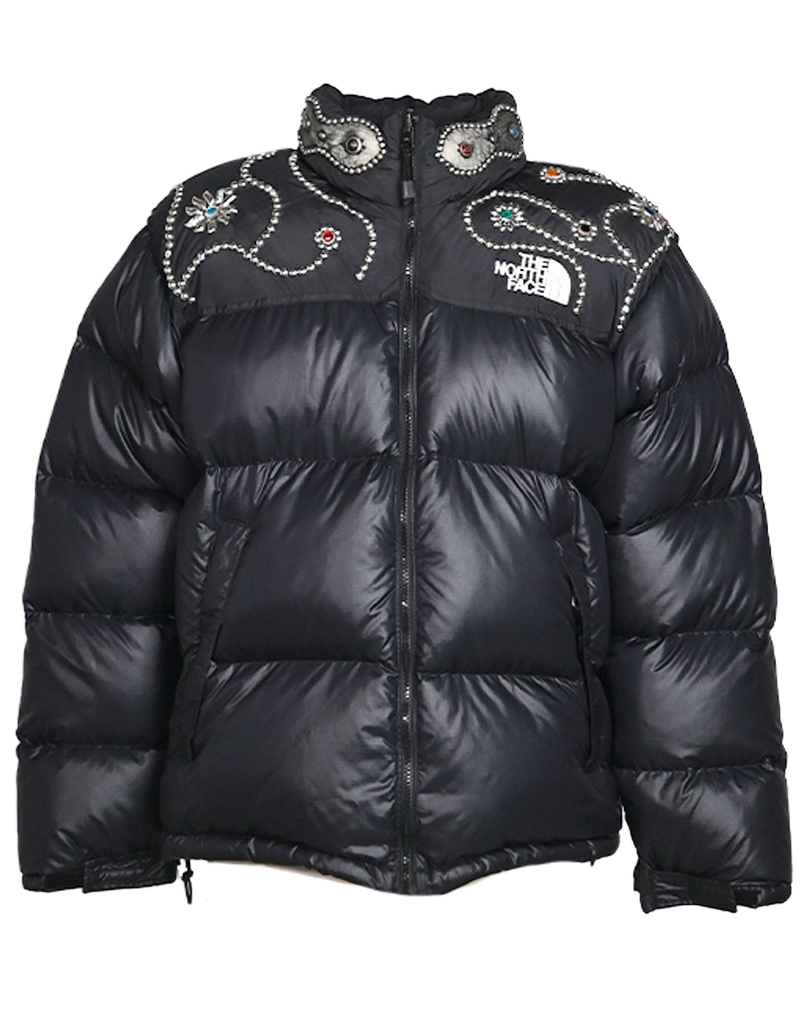 STUDS CUSTOMIZED VINTAGE DOWN JACKET
 (L) / MULTI