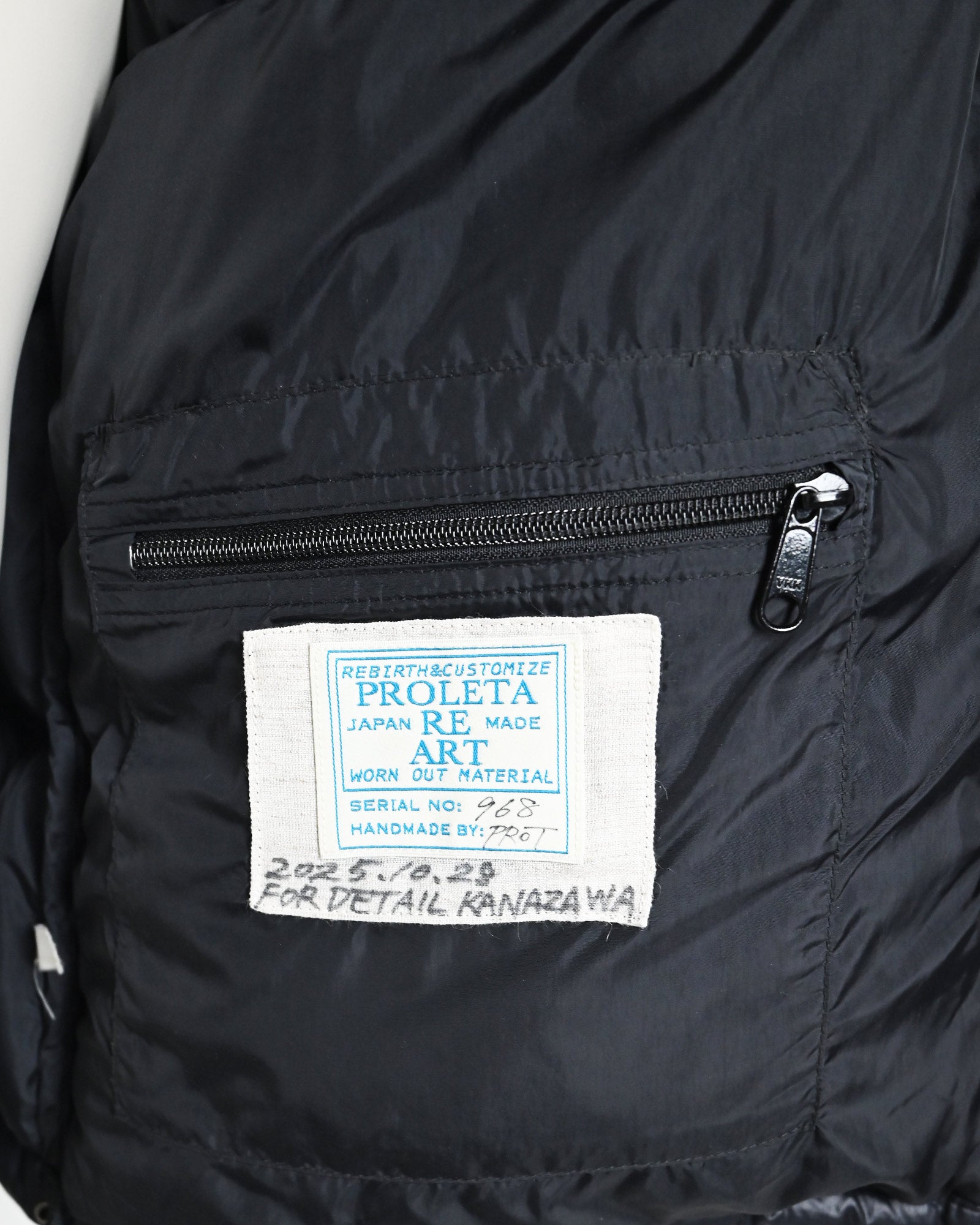 PROLETA RE ART・プロレタ リ アート - ダウンジャケット STUDS CUSTOMIZED VINTAGE DOWN JACKET
 (L) / MULTI