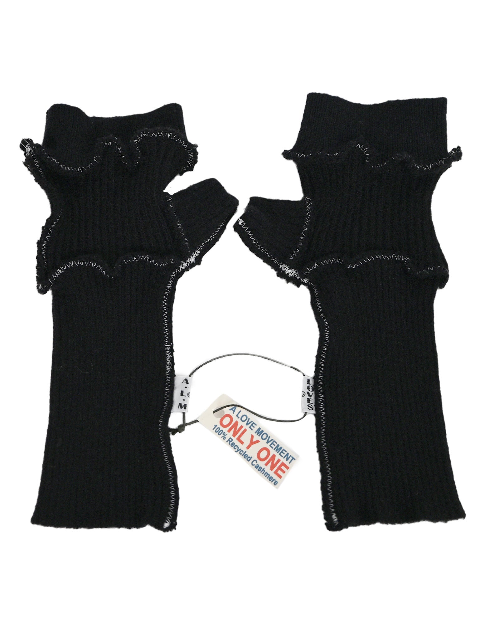 A LOVE MOVEMENT・ア・ラブ・ムーブメント - ファッション小物 CASHMERE GLOVES 6 / BLACK