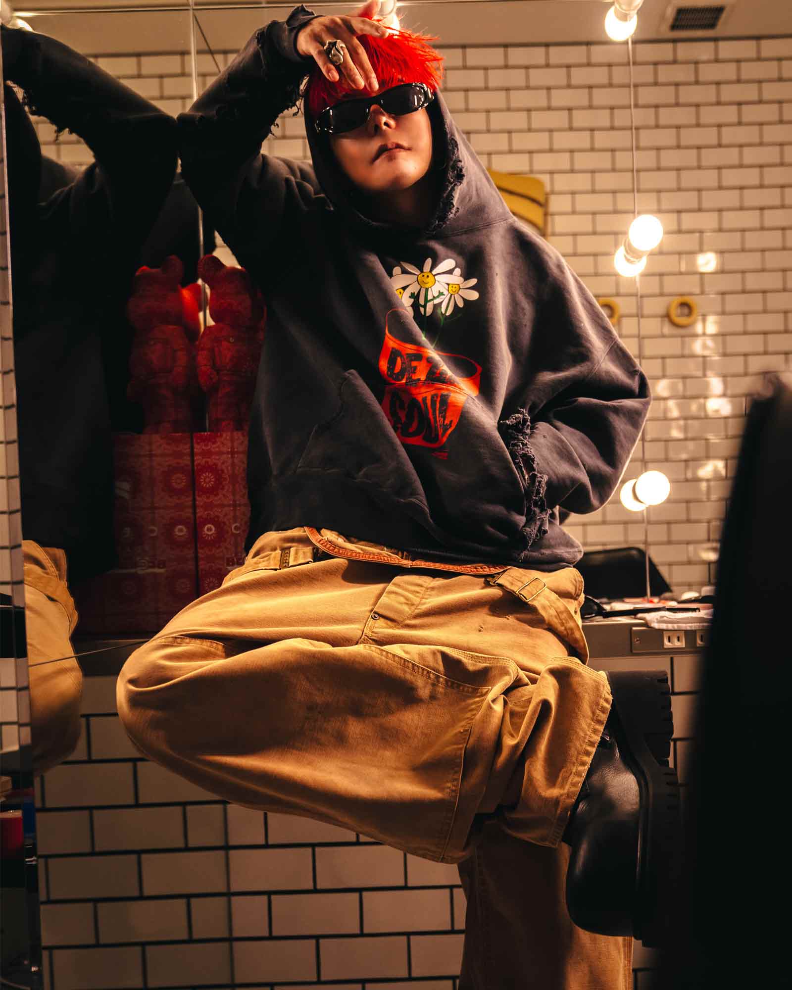 ©SAINT M××××××・セントマイケル - パーカー・フーディ DLS_HOODIE/DE LA SOUL / BLACK