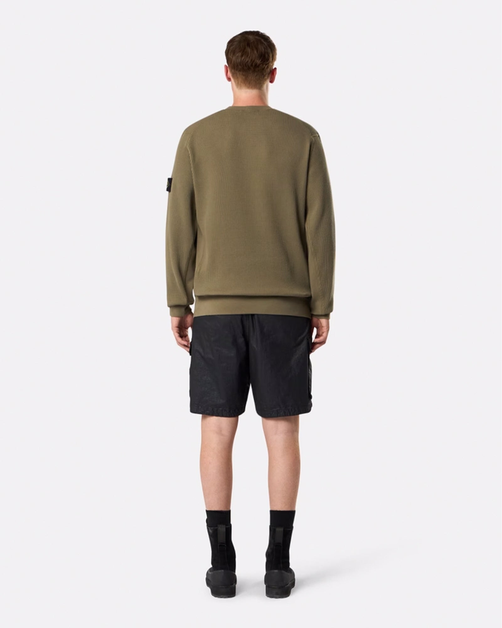 STONE ISLAND (ストーンアイランド) WAFFLE FLEECE / MILITARY GREEN