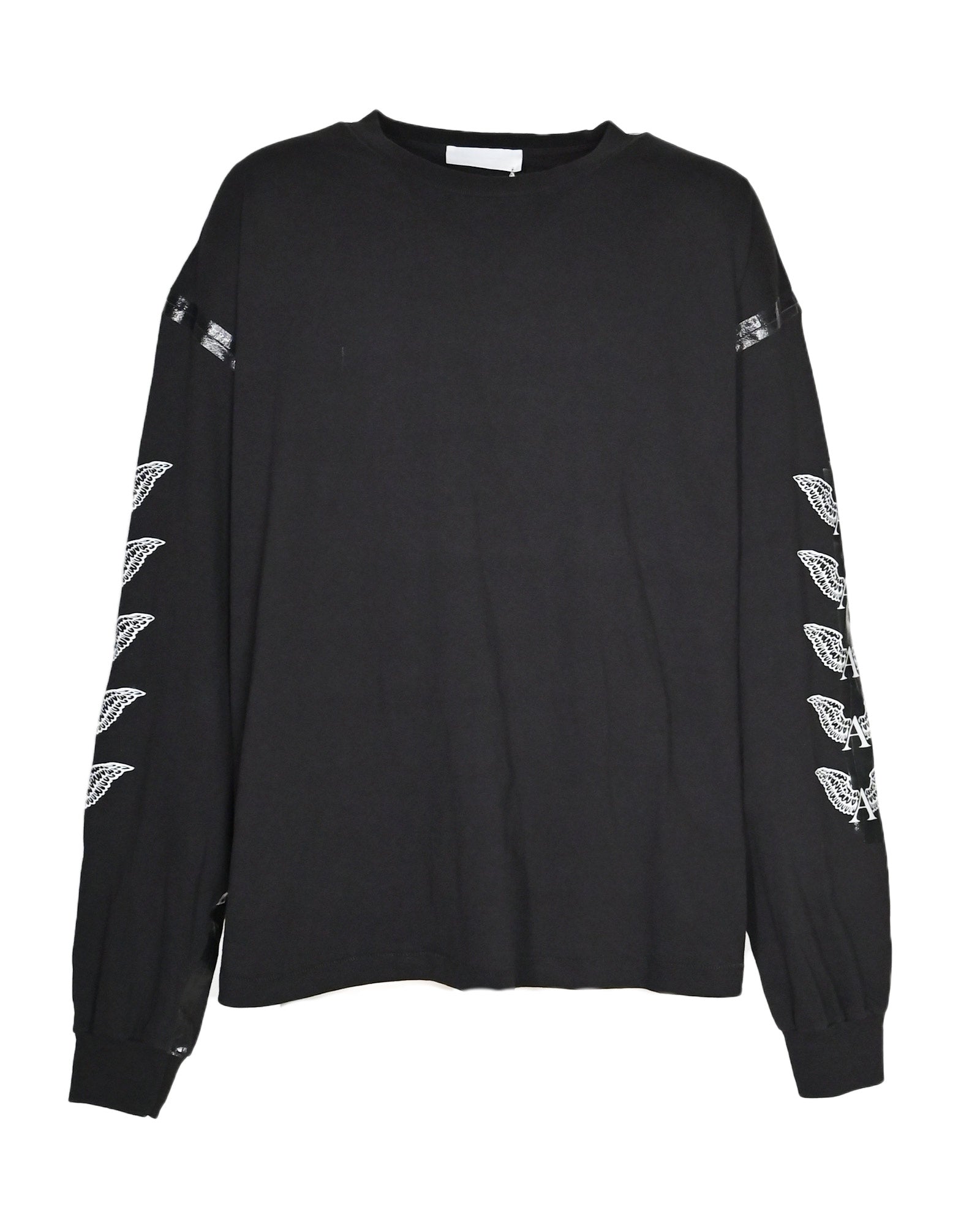 TAPED SEAM LONG SLEEVE T-SHIRT / VINTAGE BLACK