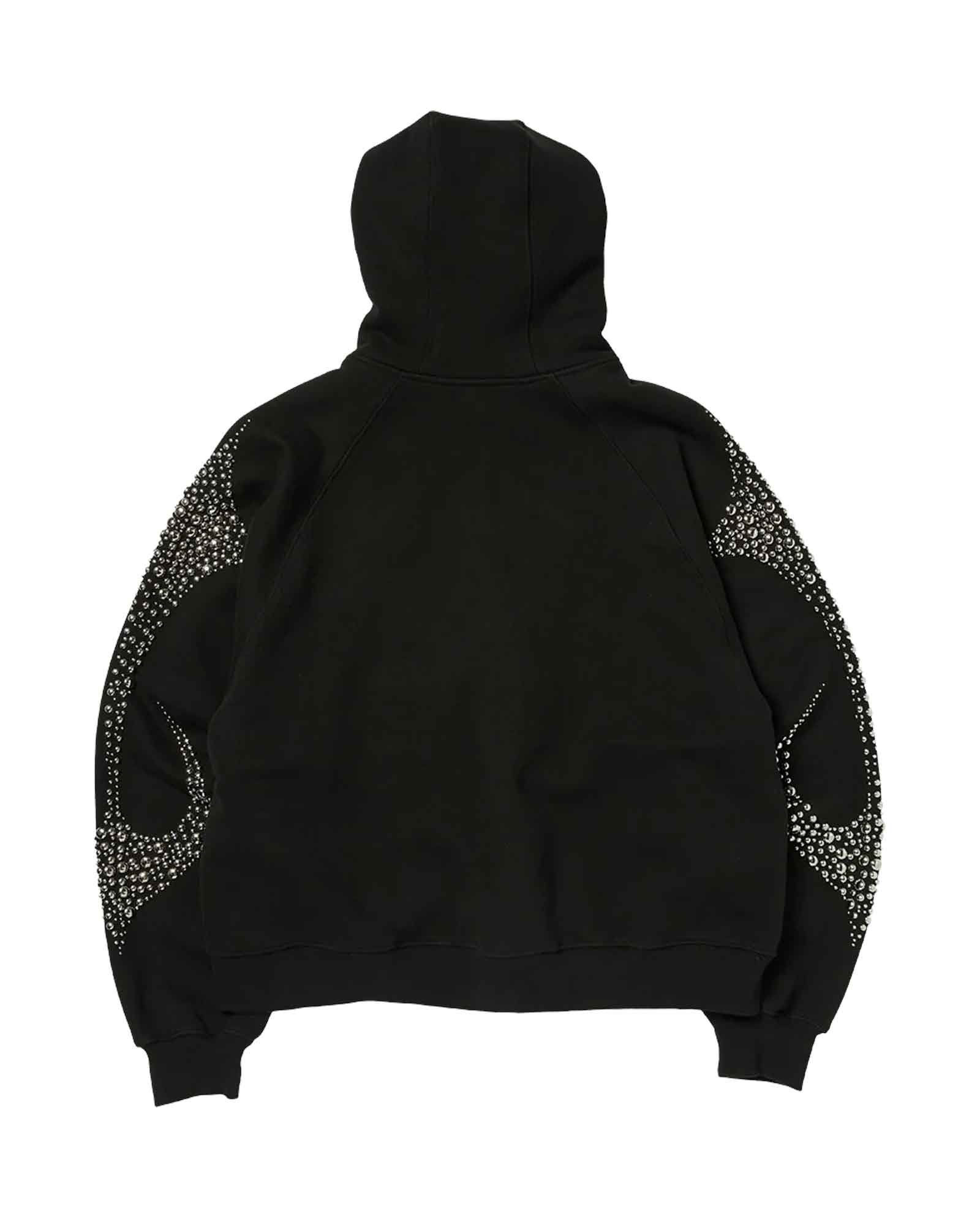 THUG CLUB・sag club -  IRON STEEL FOCUS ZIP-UP HOODIE / BLACK