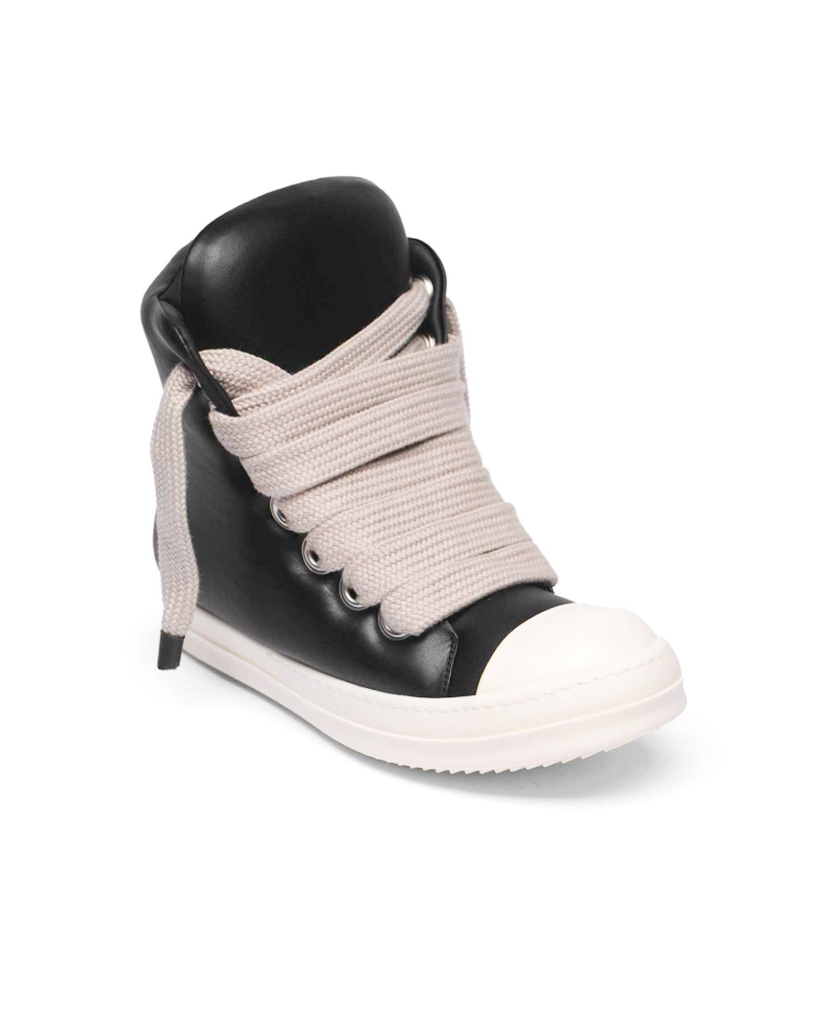 RICK OWENS・rick owens -  JUMBO LACES PADDED SNEAKERS / BLACK