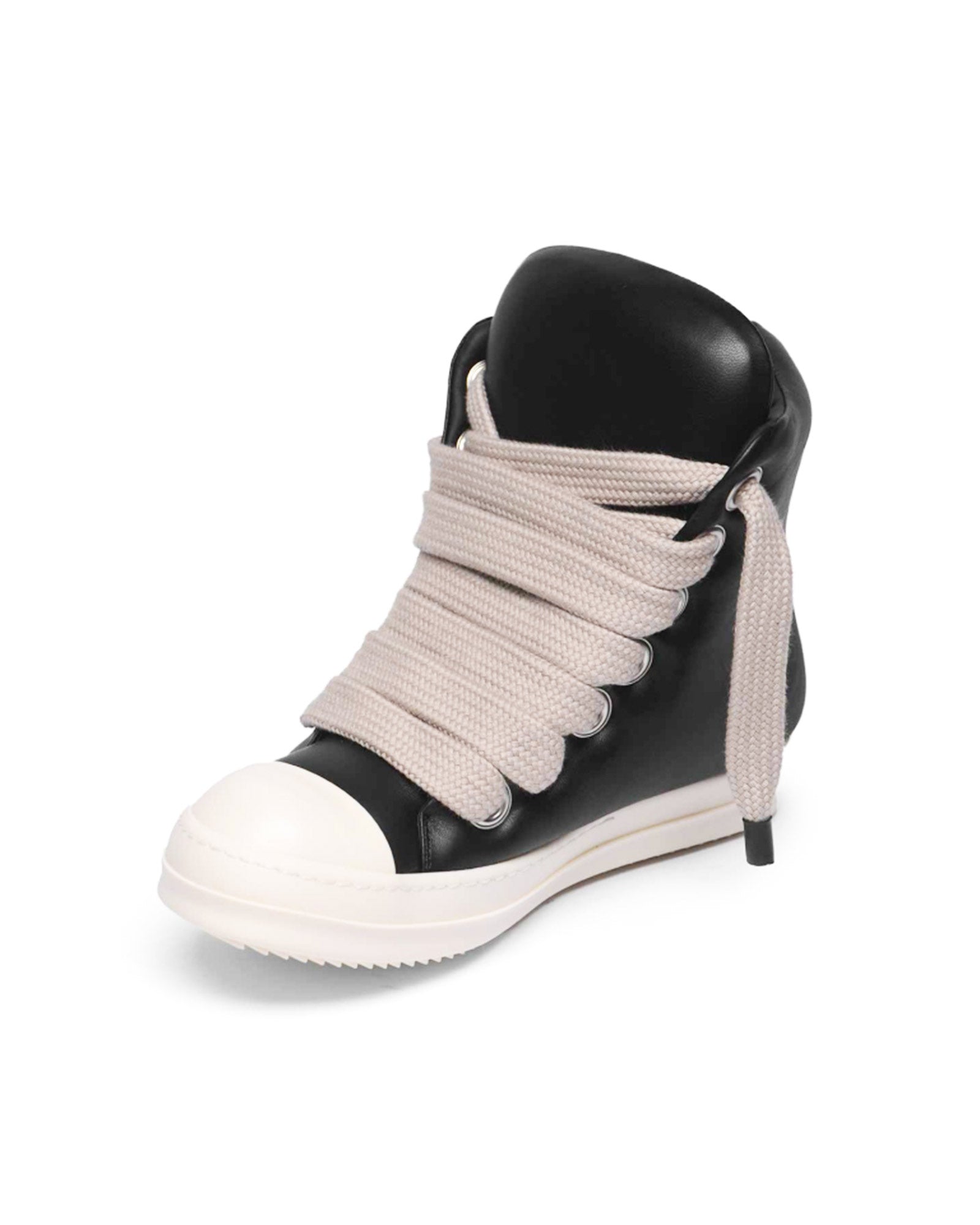 RICK OWENS・rick owens -  JUMBO LACES PADDED SNEAKERS / BLACK