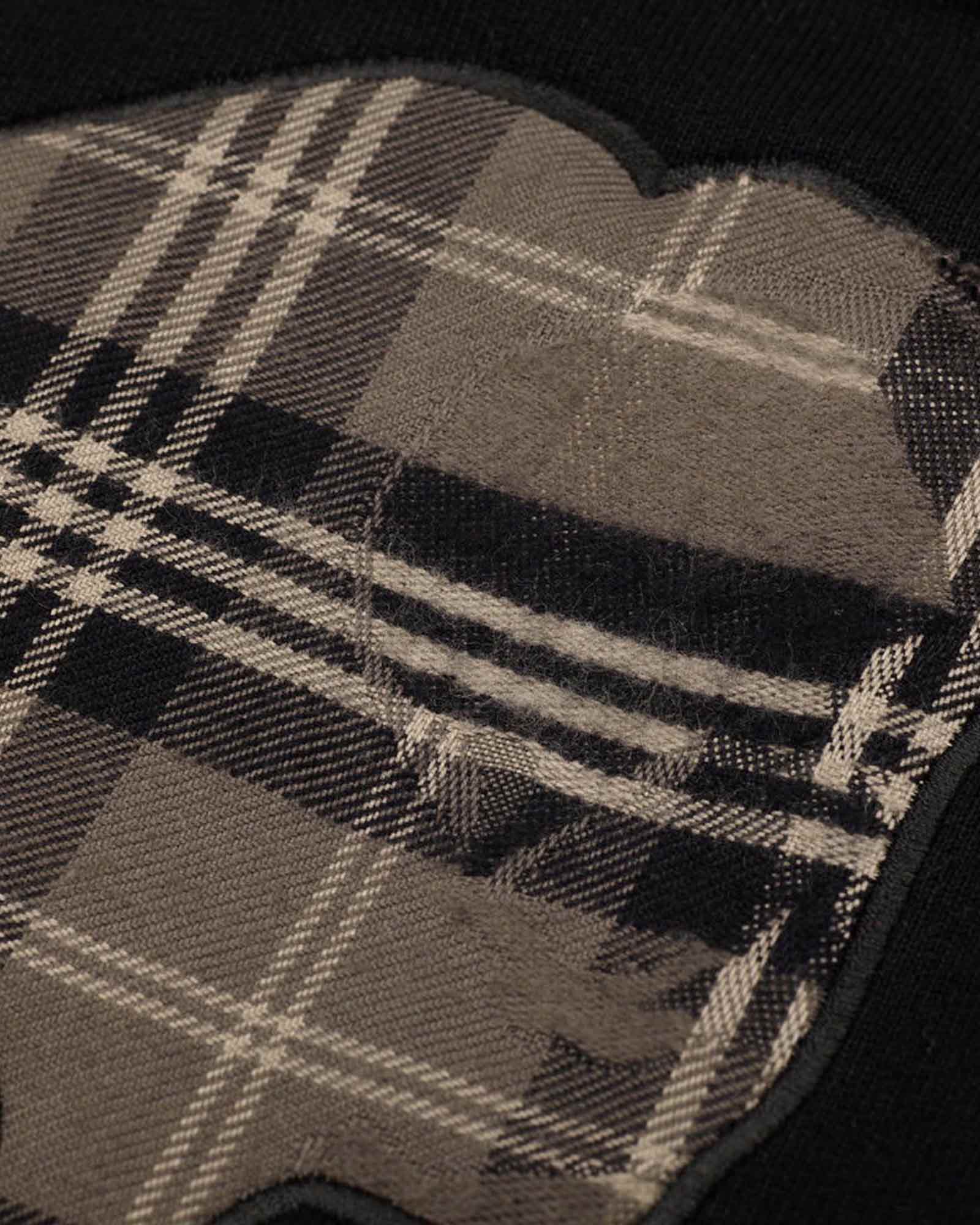 mastermind・マスターマインド - パーカー・フーディ LAYERED HOODIE / BLACK x GRAY PLAID