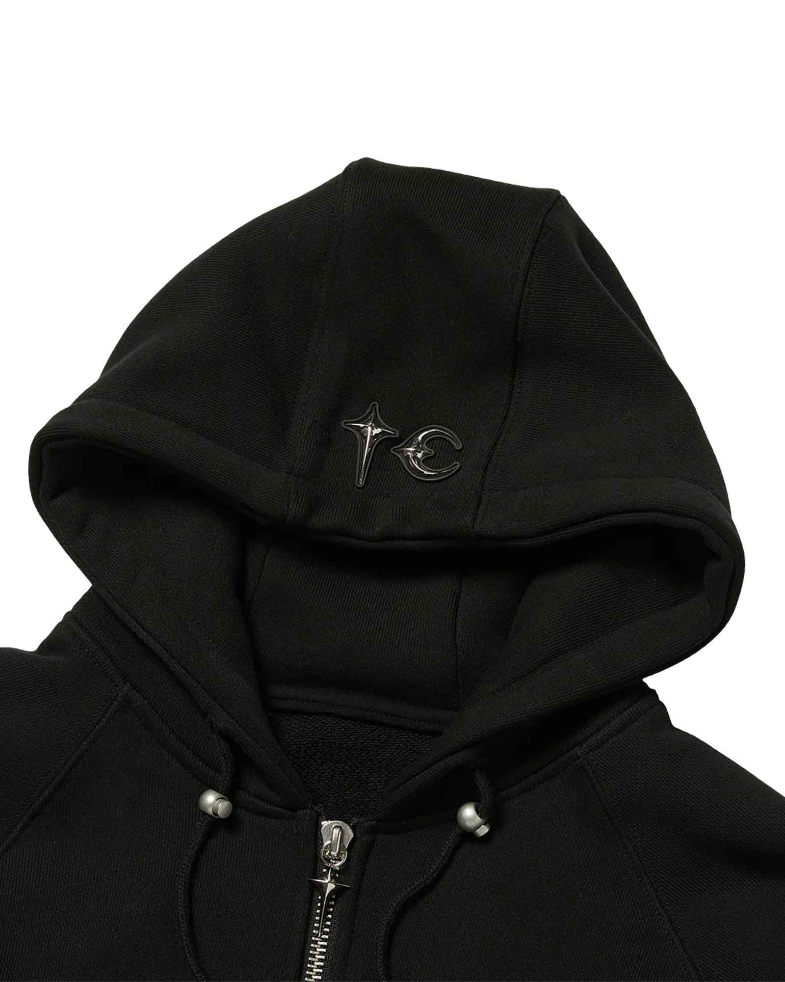 THUG CLUB・sag club -  IRON STEEL FOCUS ZIP-UP HOODIE / BLACK