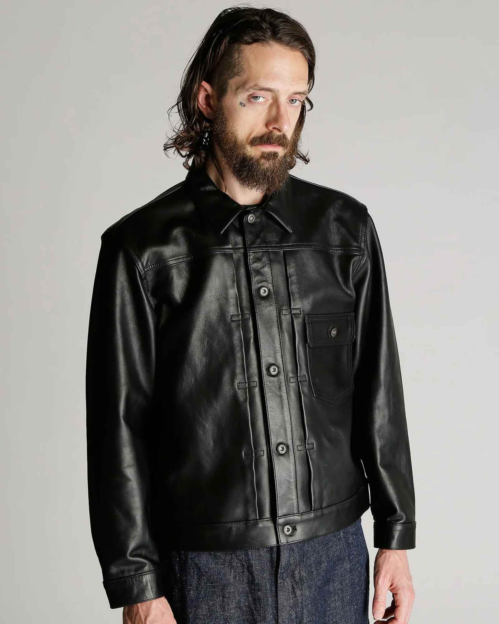Schott・ショット -  SHEEP LEATHER 1st TRACKER JACKET / BLACK