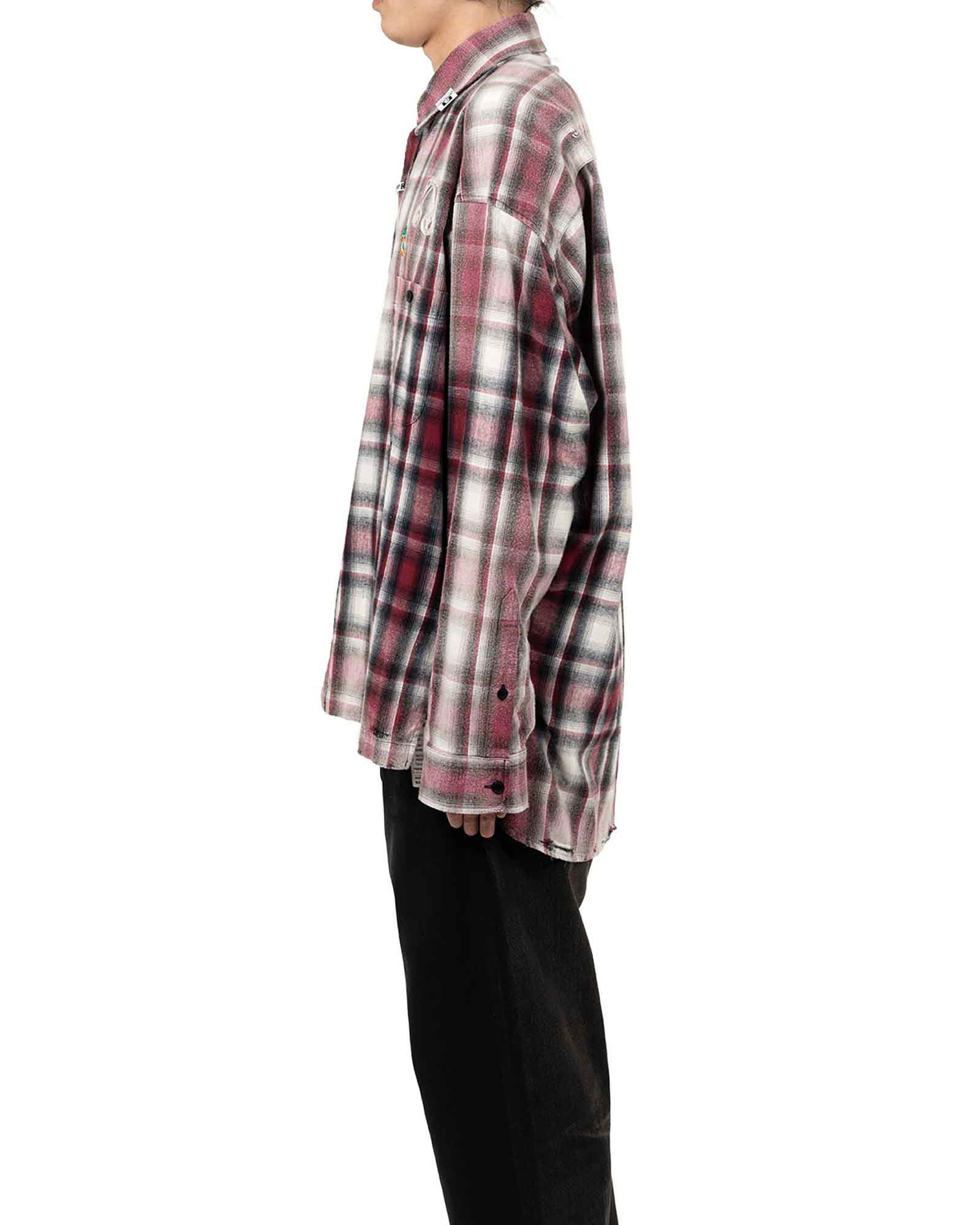 MIHARA YASUHIRO・Yasuhiro Mihara -  VINTAGE LIKE CHECK L/S SHIRTS / RED