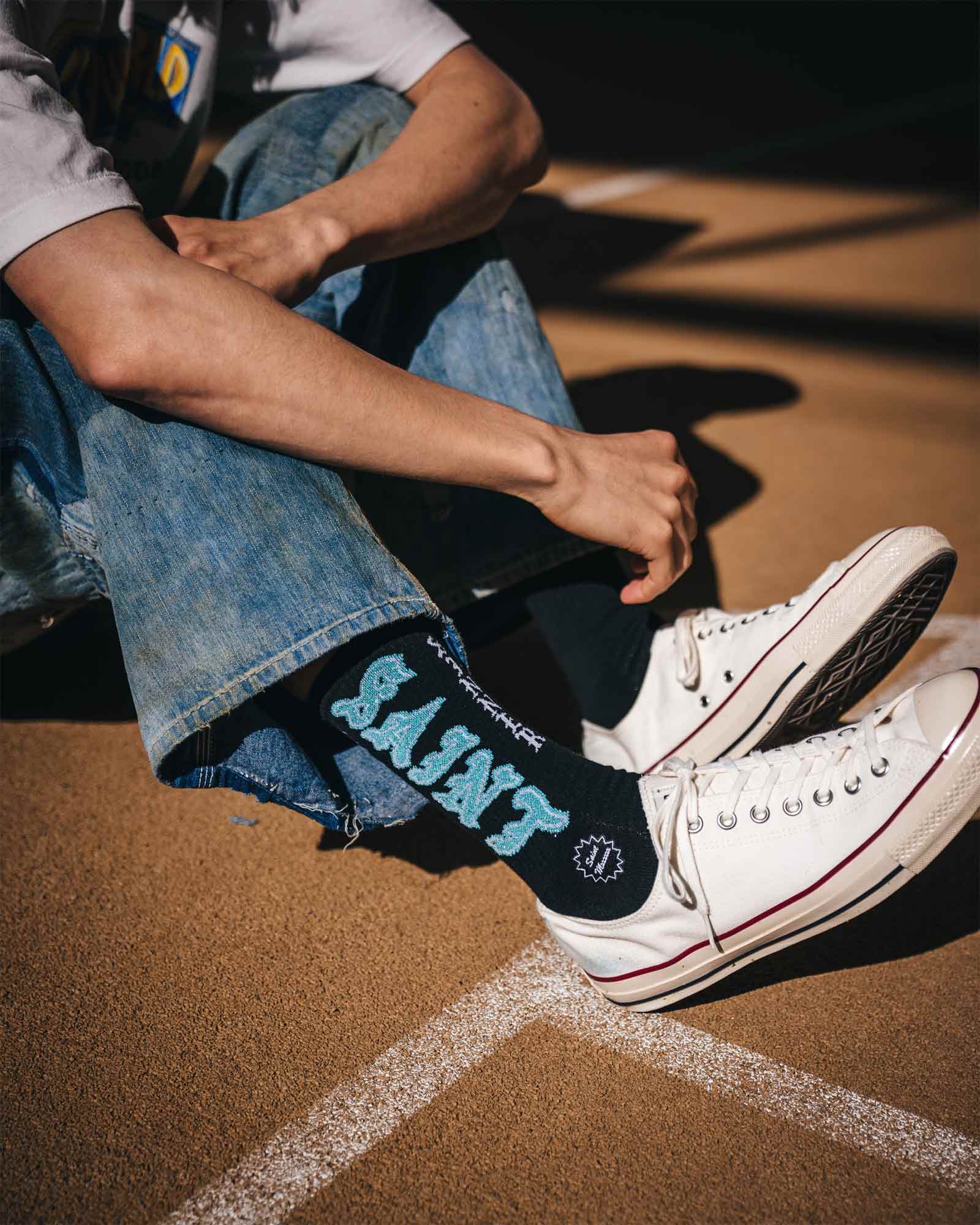 ©SAINT M××××××・saint michael -  SOCKS/SAINT / BLACK+BLUE