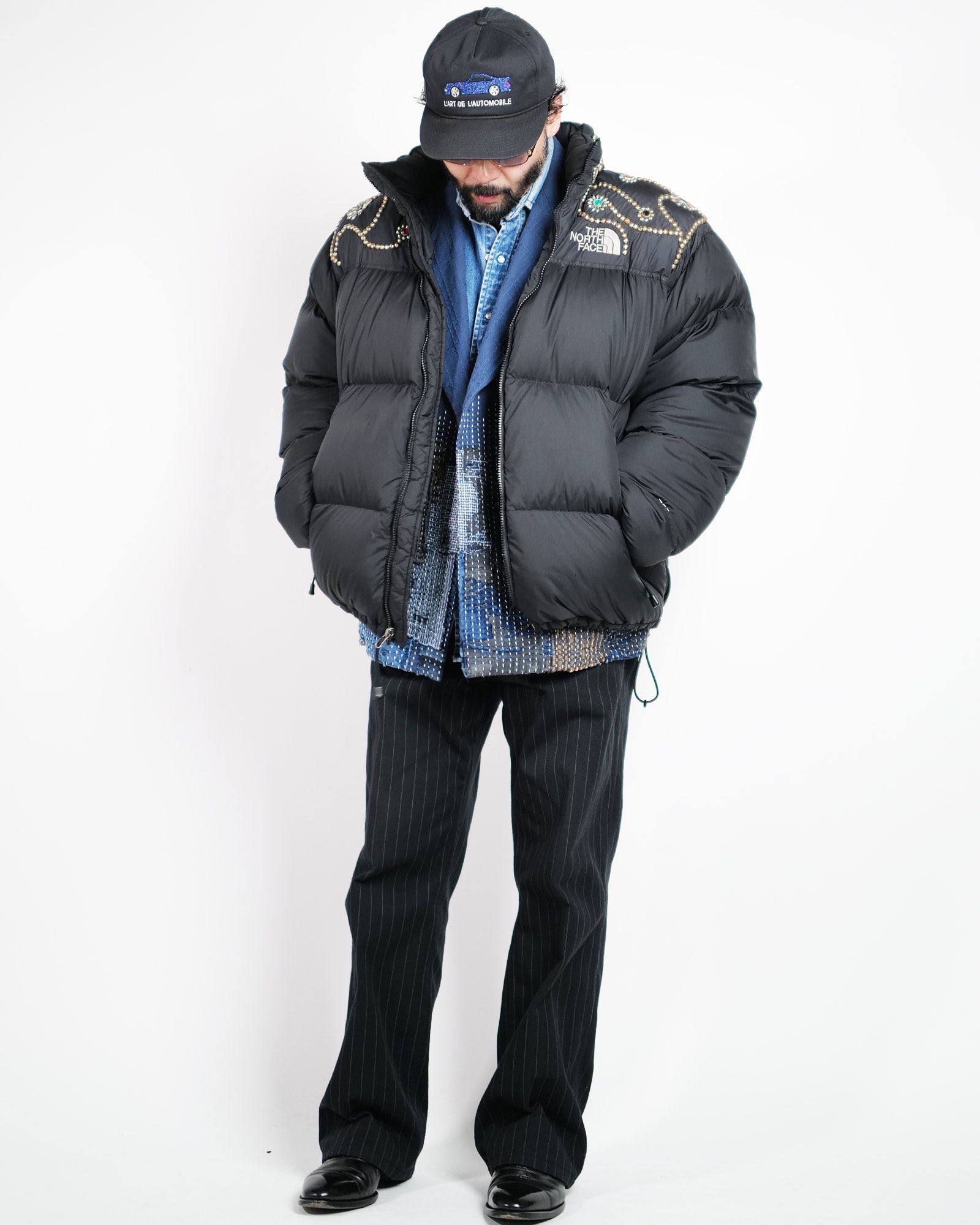 PROLETA RE ART・プロレタ リ アート - ダウンジャケット STUDS CUSTOMIZED VINTAGE DOWN JACKET(XXL) / MULTI