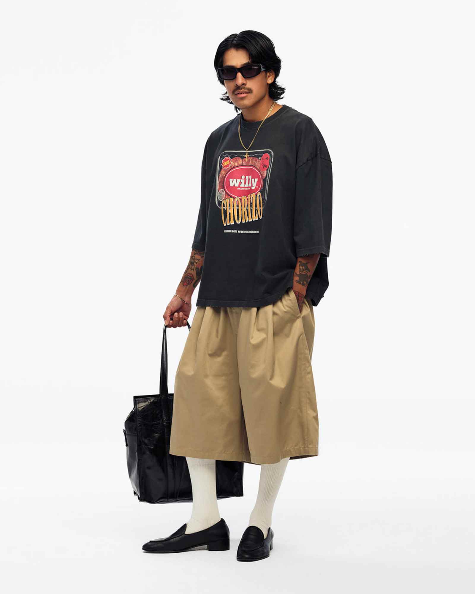 WILLY CHAVARRIA・ウィリー・チャバリア -  OS ESPECIAL CHORIZO BUFFALO TEE / BLACK