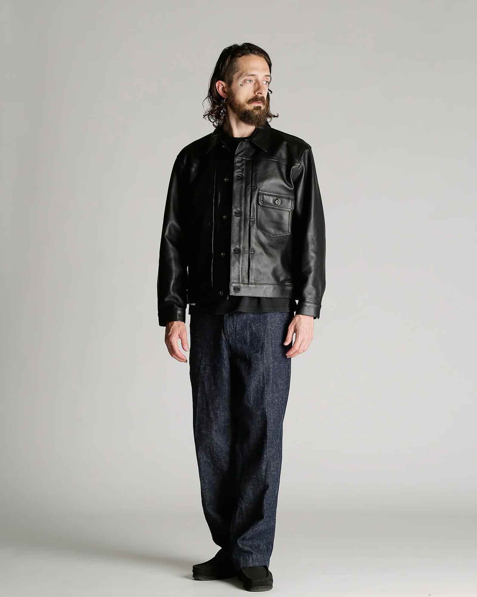 Schott・ショット -  SHEEP LEATHER 1st TRACKER JACKET / BLACK