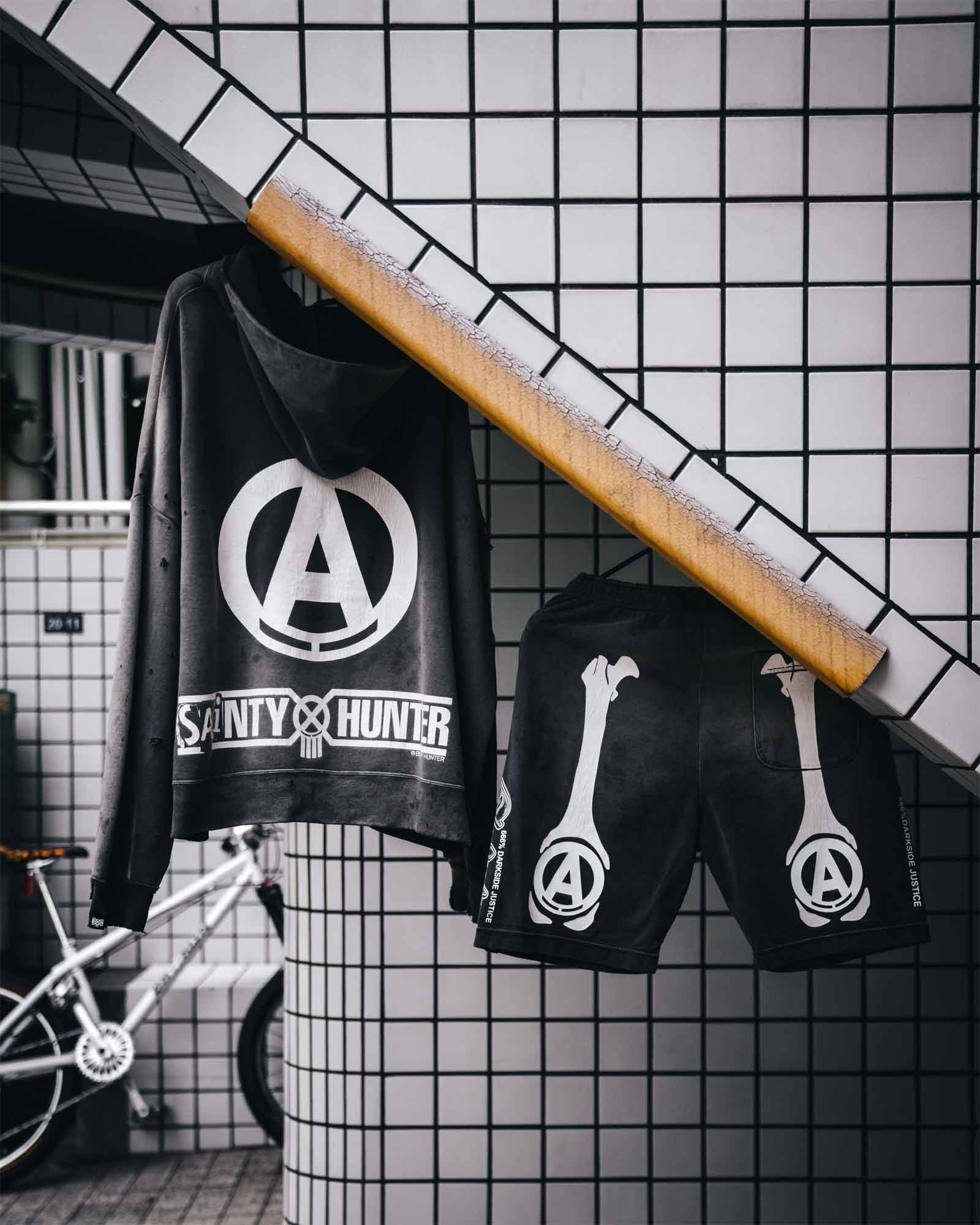 ©SAINT M××××××・圣迈克尔 -  BH_ZIP HOODIE/SNT HUNTER / CHARCOAL