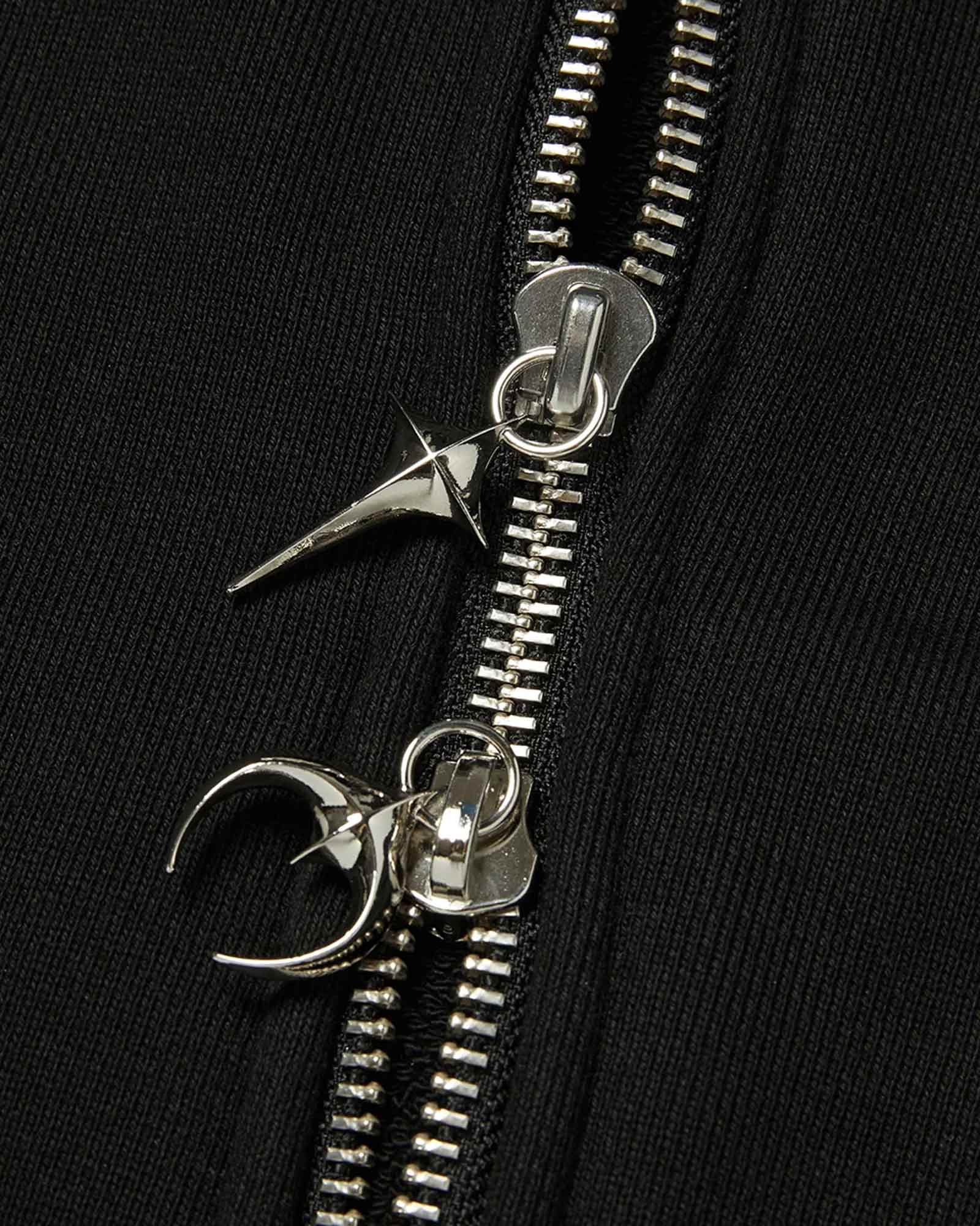 THUG CLUB・sag club -  IRON STEEL FOCUS ZIP-UP HOODIE / BLACK