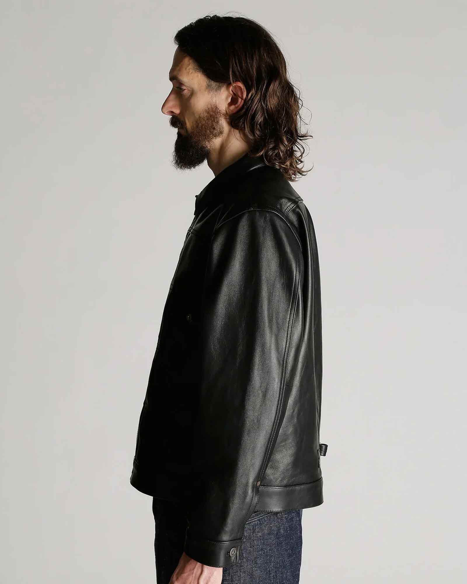 Schott・ショット -  SHEEP LEATHER 1st TRACKER JACKET / BLACK