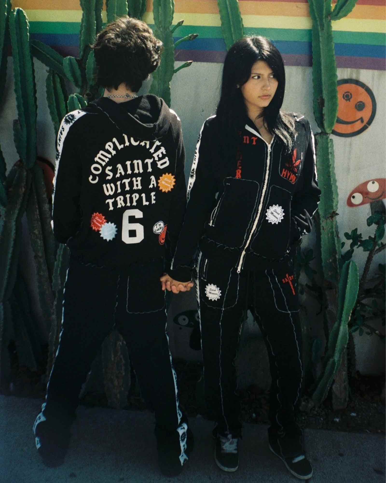 A LOVE MOVEMENT・ア・ラブ・ムーブメント - パーカー・フーディ ALM_KNIT ZIP HOODIE / BLACK