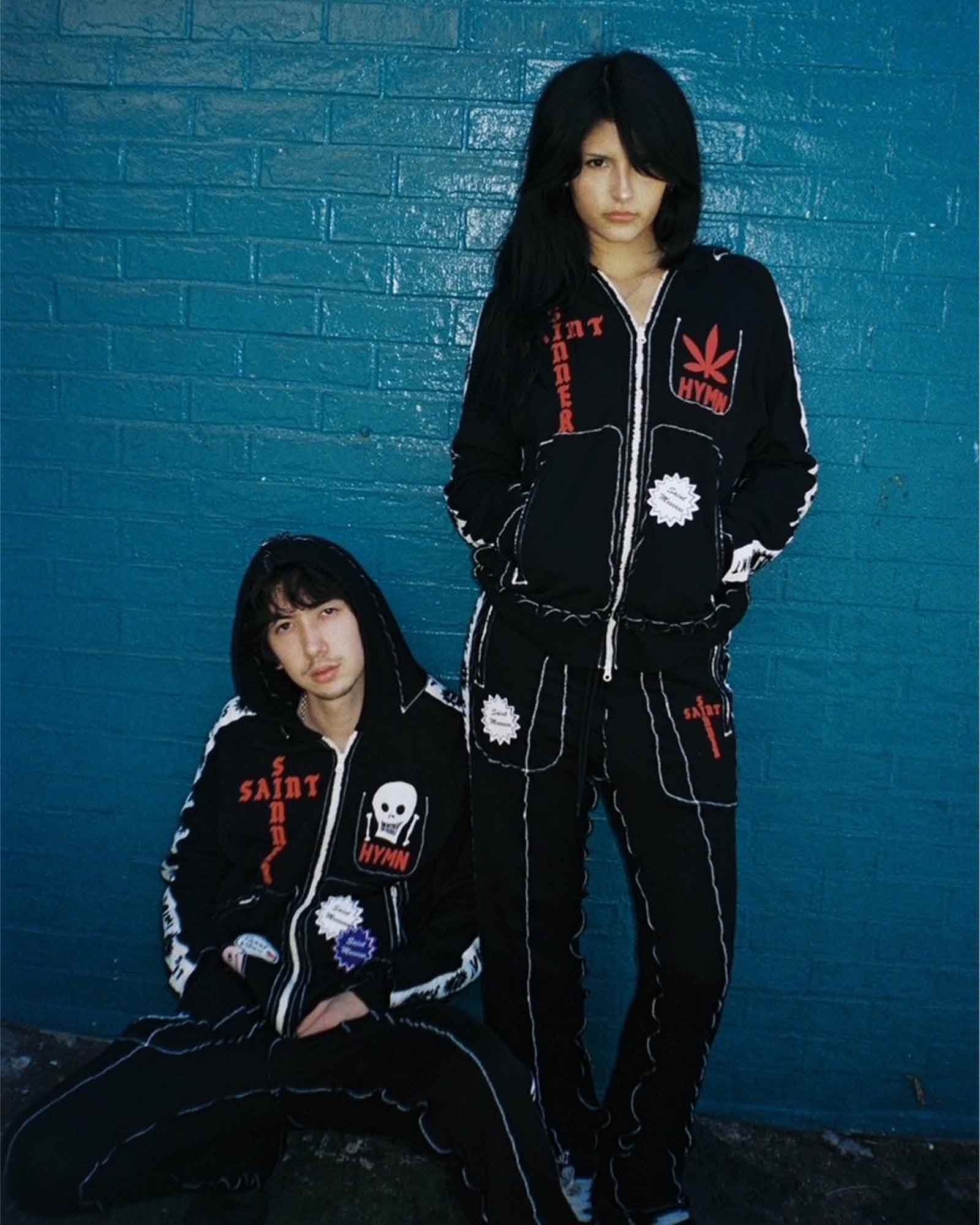 A LOVE MOVEMENT・ア・ラブ・ムーブメント - パーカー・フーディ ALM_KNIT ZIP HOODIE / BLACK