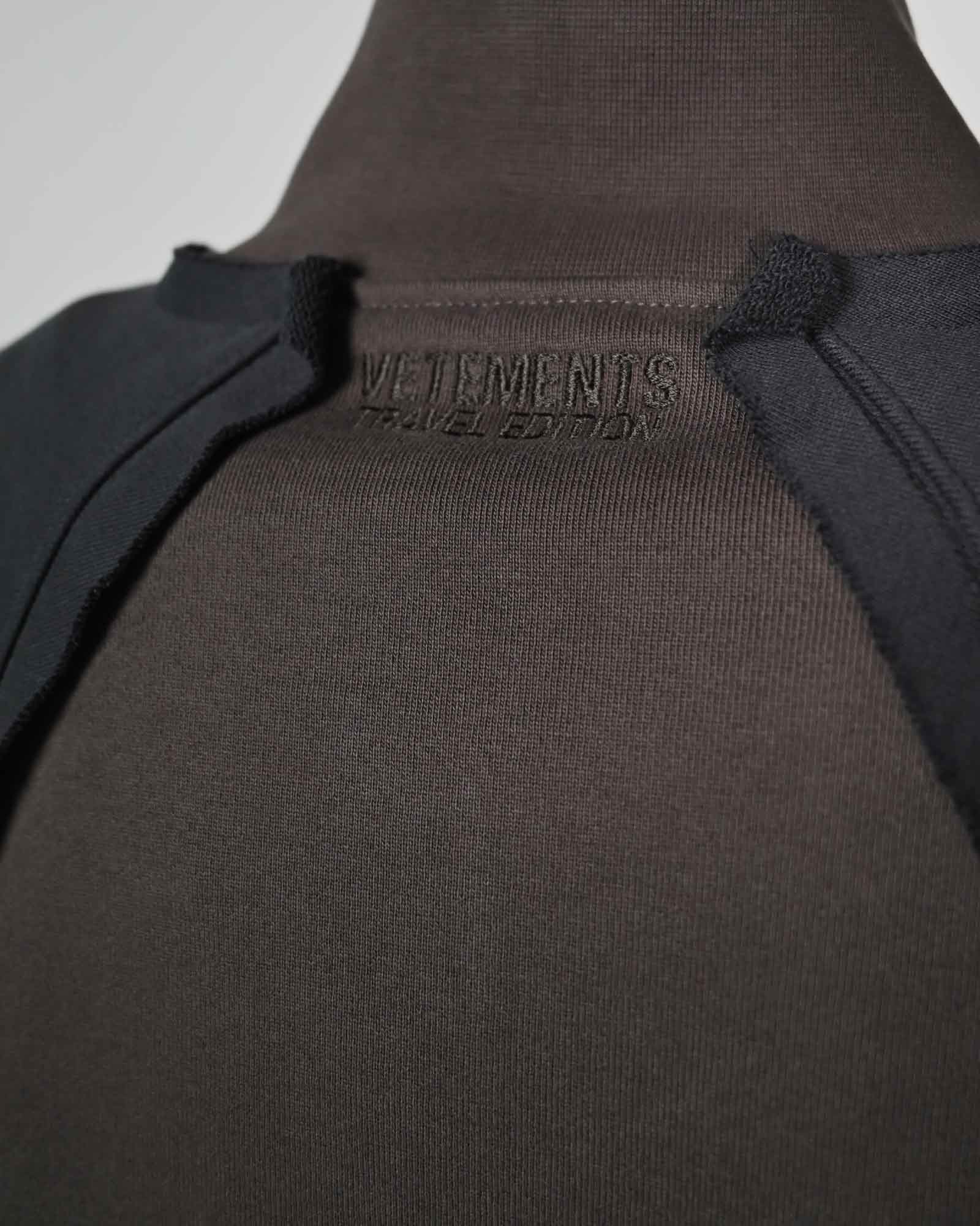 VETEMENTS・Vetements -  PATCHED ZIP-UP / CHOCOLATE BROWN / WASHED BLACK