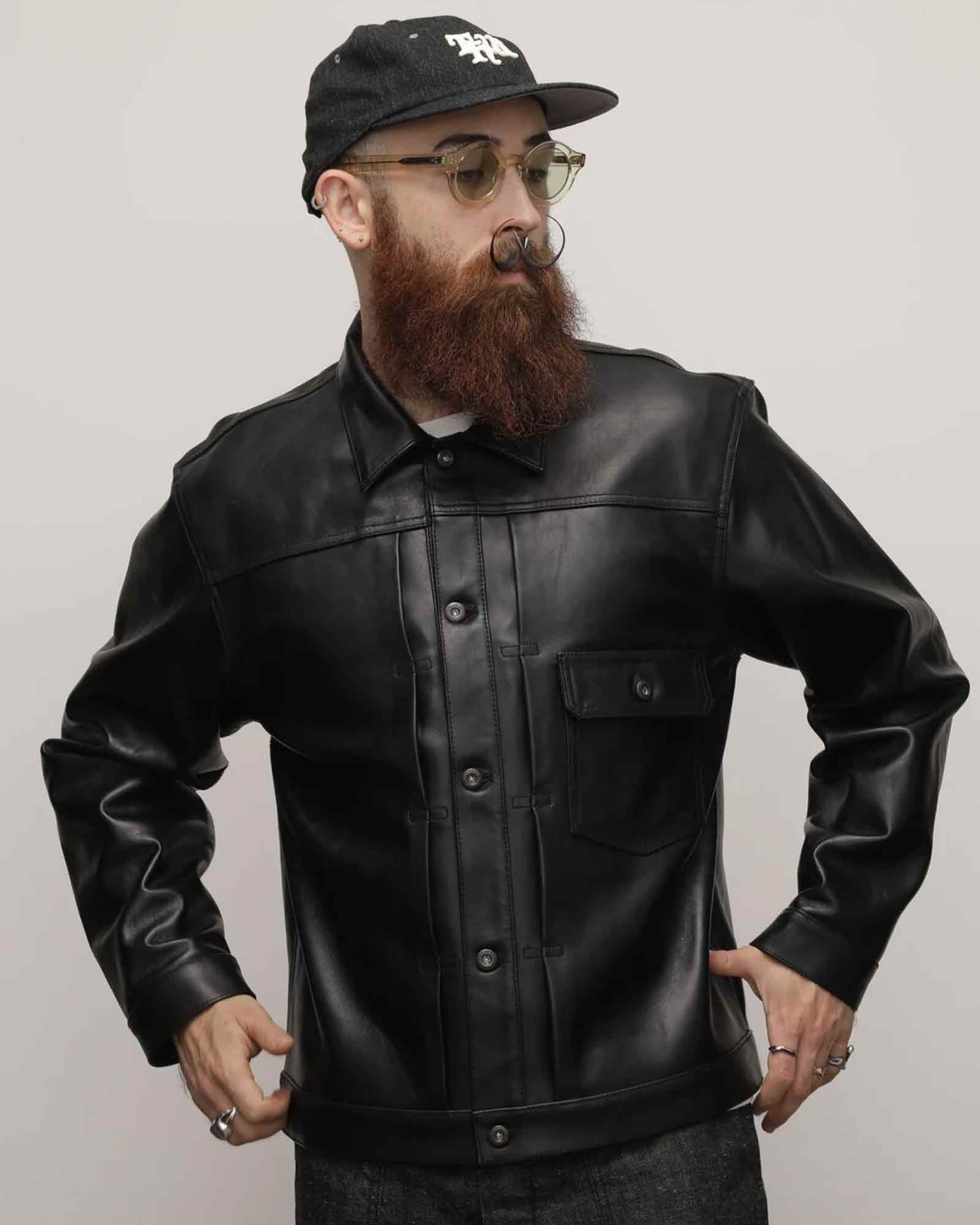 Schott・ショット -  SHEEP LEATHER 1st TRACKER JACKET / BLACK