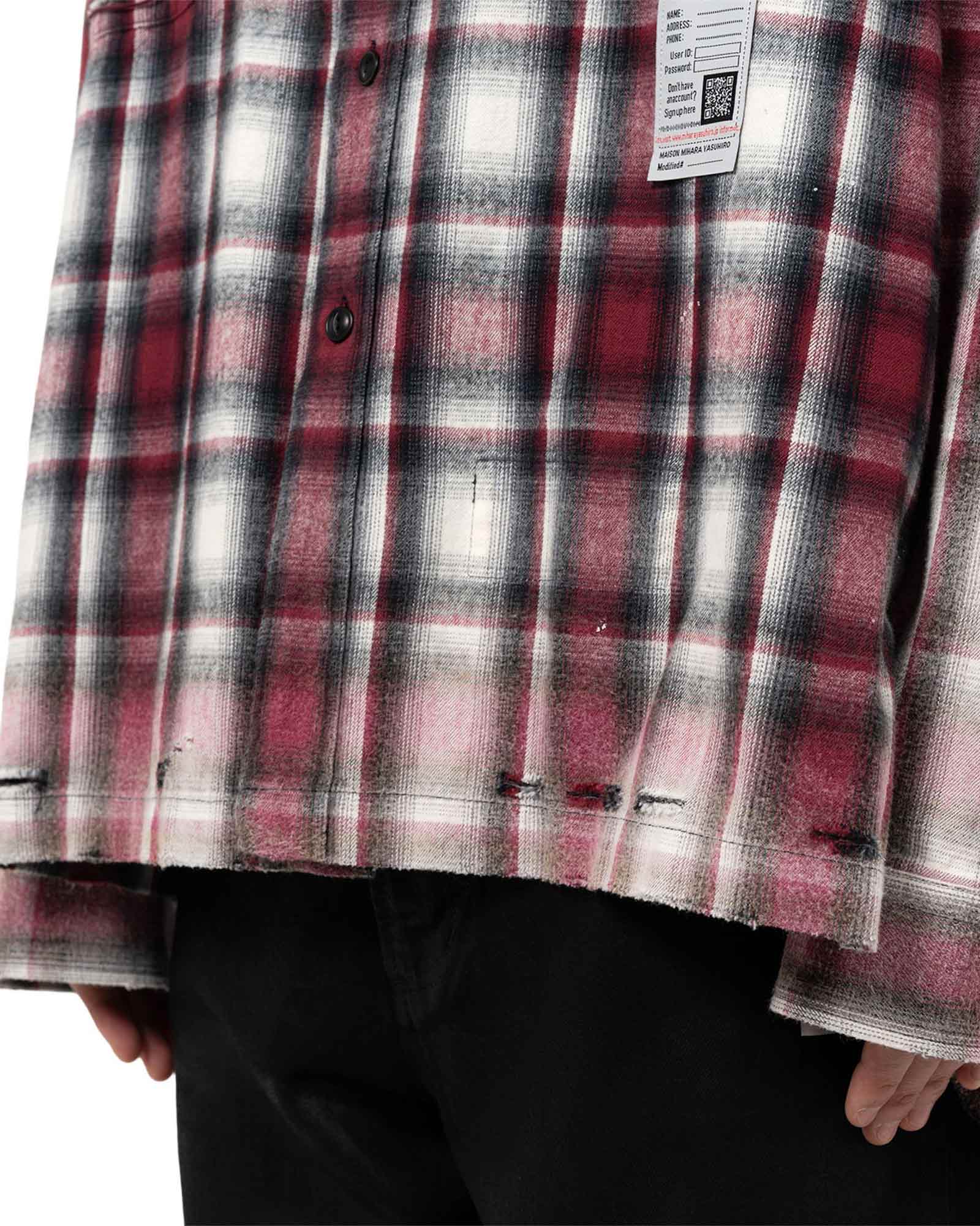 MIHARA YASUHIRO・Yasuhiro Mihara -  VINTAGE LIKE CHECK L/S SHIRTS / RED