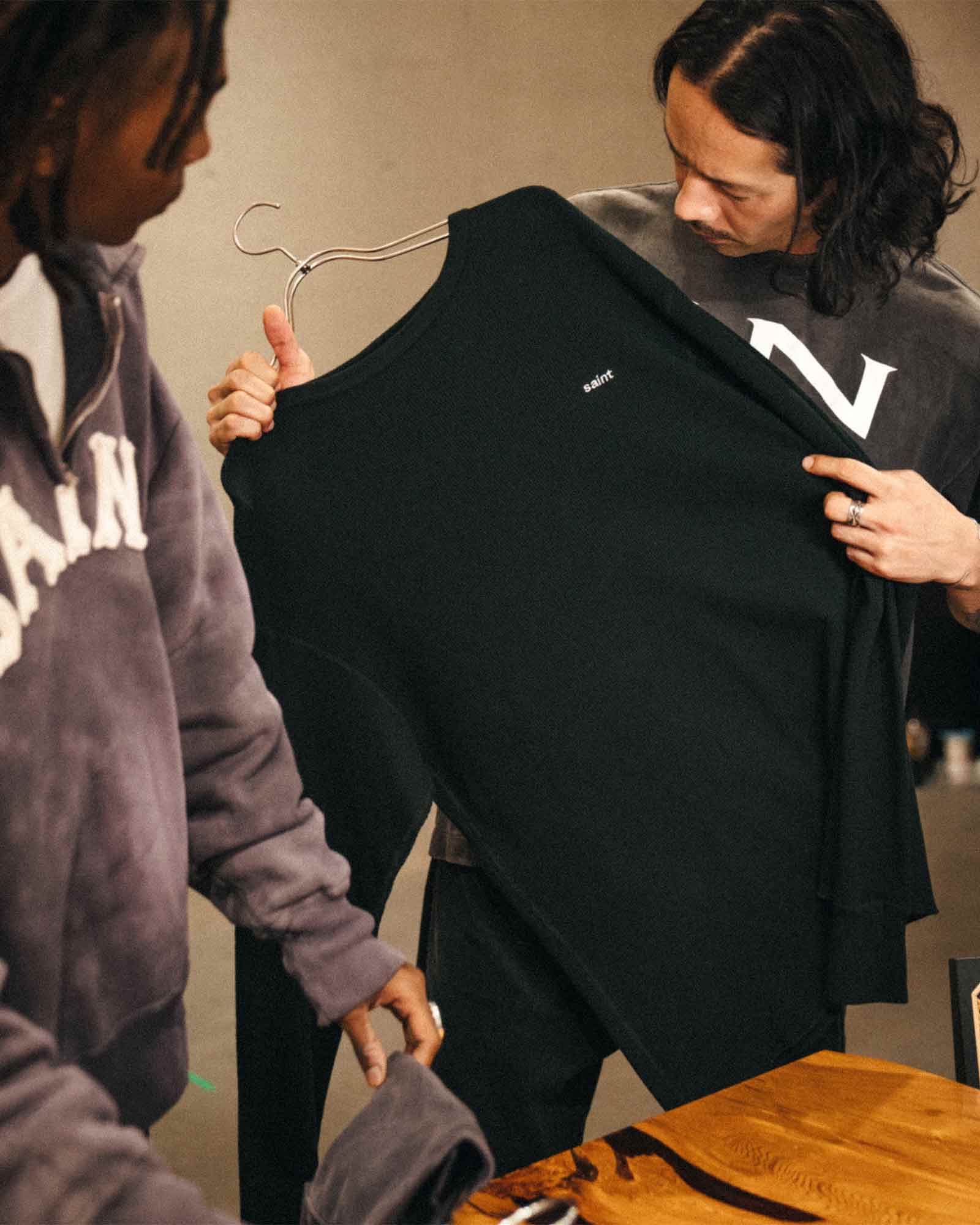 ©SAINT M××××××・セントマイケル - L/S Tシャツ THARMAL SHIRT/THARMAL / BLACK