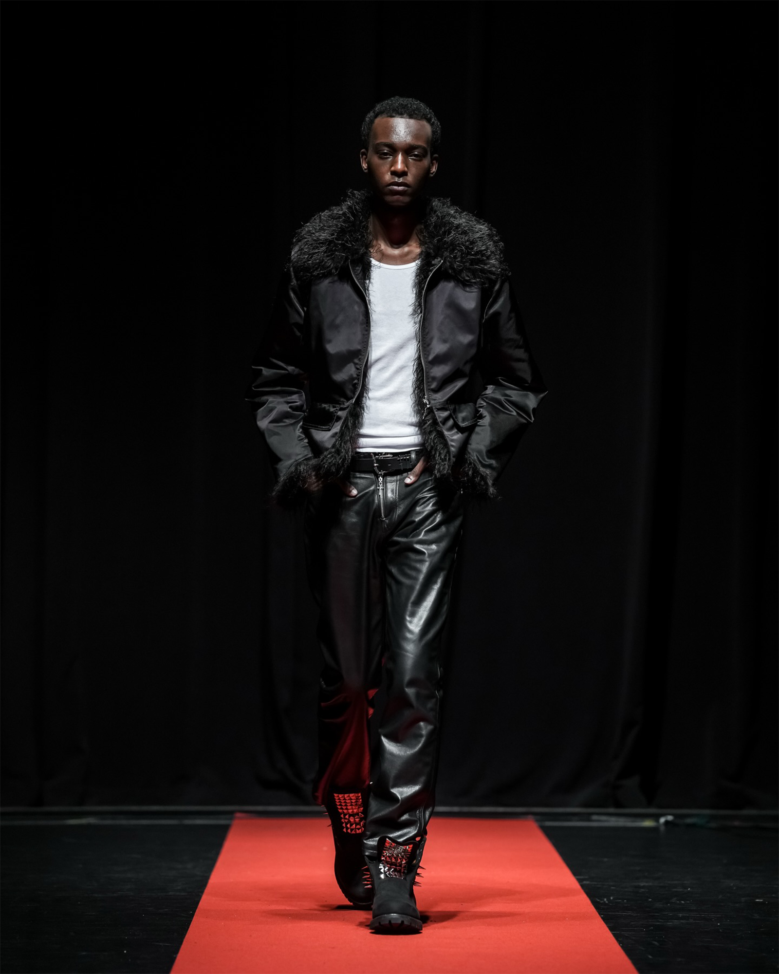 LAST NEST・ラストネスト - ジャケット REVERSIBLE FUR JACKET / BLACK
