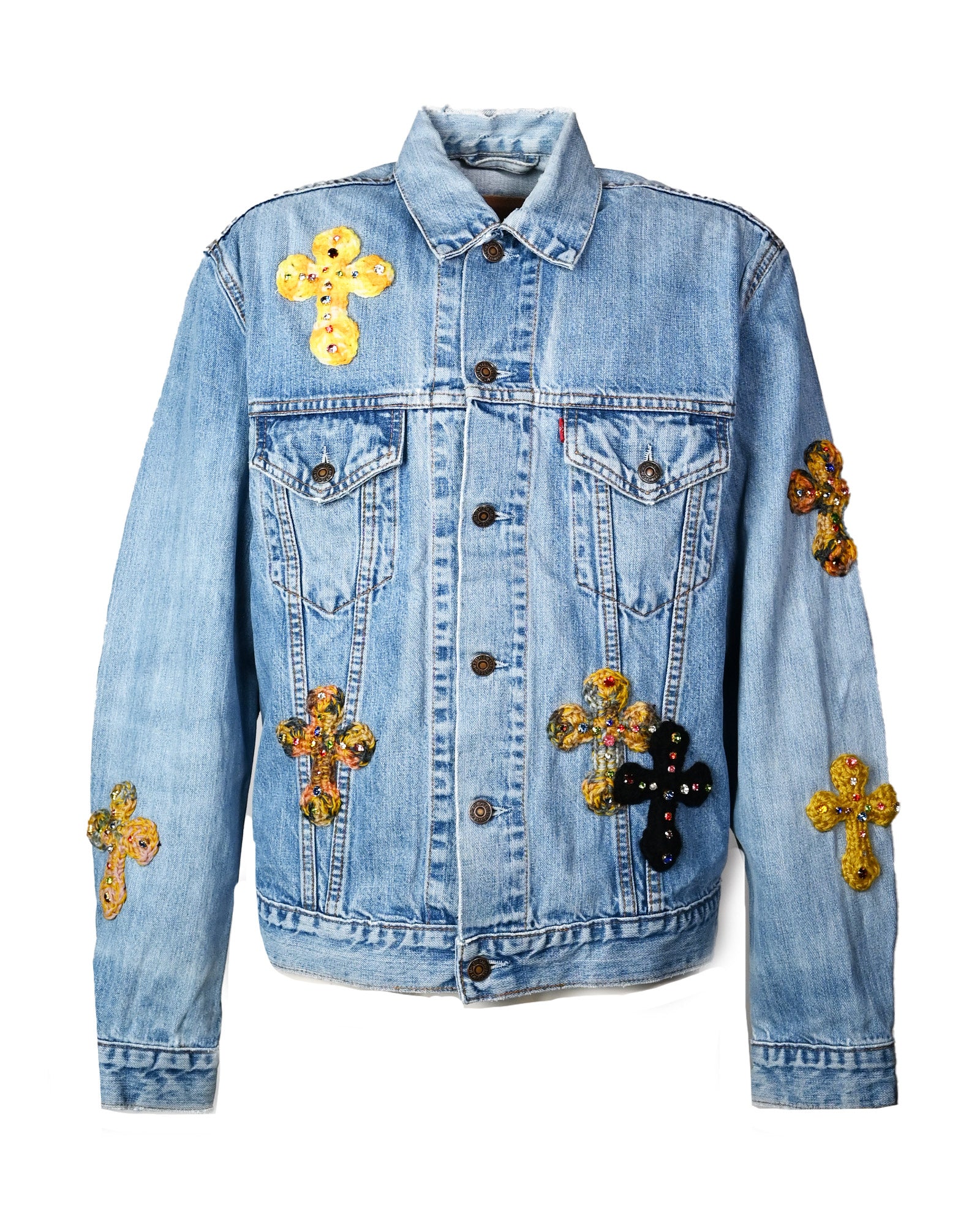 Y.A.R.N. DENIM JACKET STARS-2 / MULTI