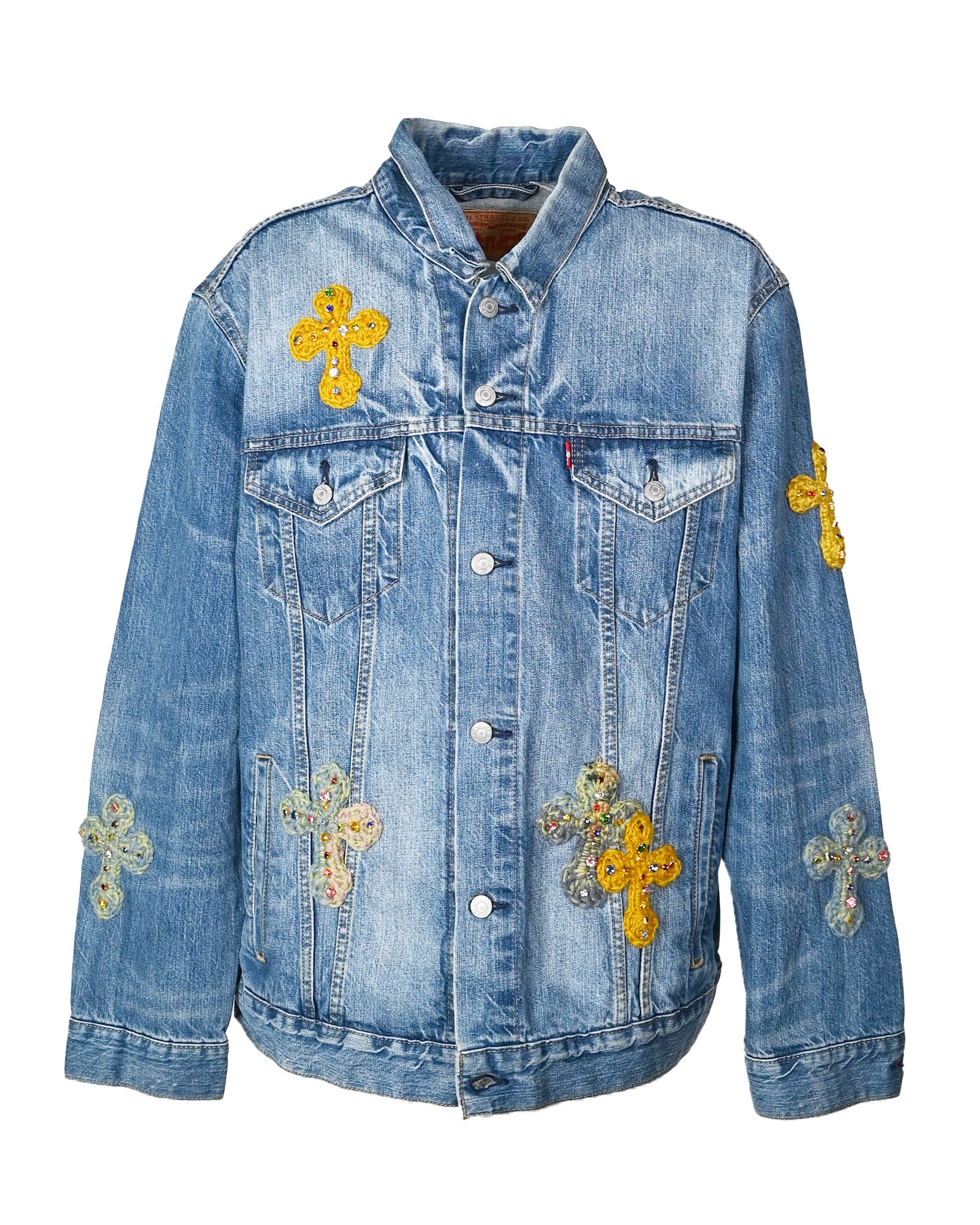 Y.A.R.N. DENIM JACKET STARS-1 / MULTI