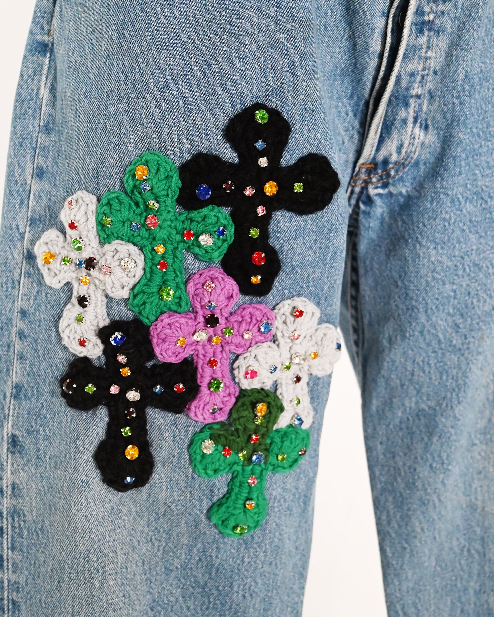 Y.A.R.N. (ヤーン) デニムパンツY.A.R.N. DENIM STARS-5 / MULTI