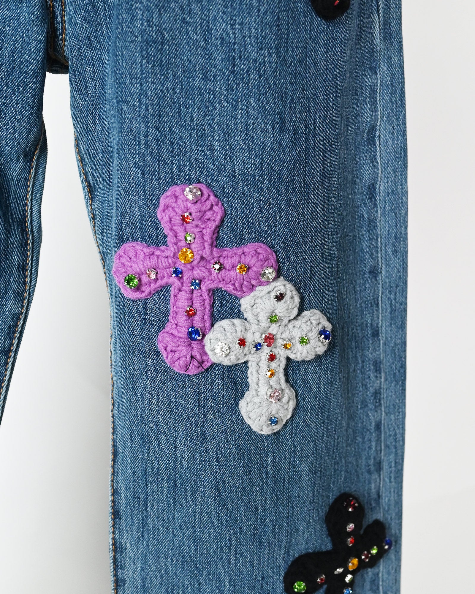 Y.A.R.N. (ヤーン) デニムパンツY.A.R.N. DENIM STARS-4/ MULTI