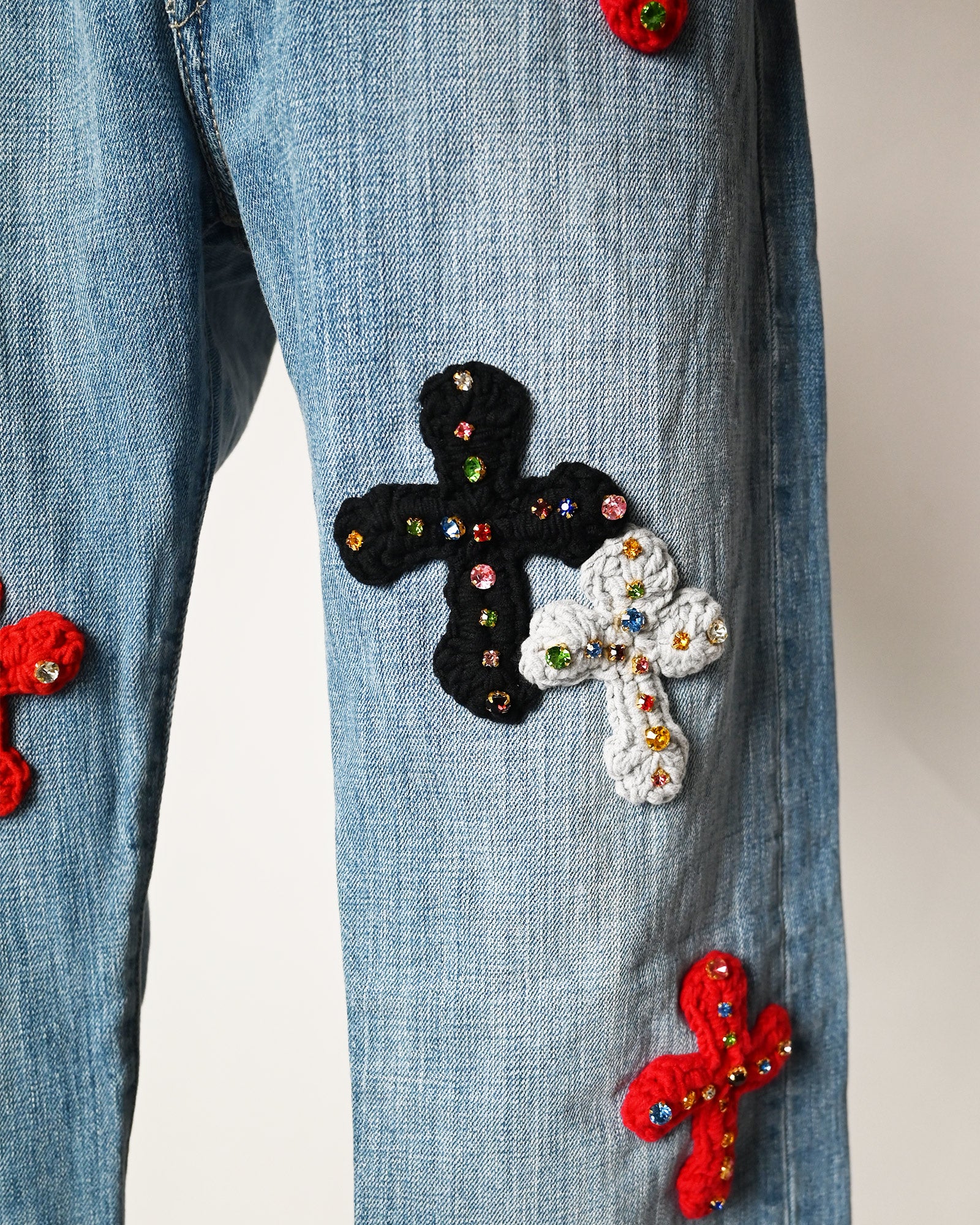 Y.A.R.N. (ヤーン) デニムパンツY.A.R.N. DENIM STARS-3 / MULTI