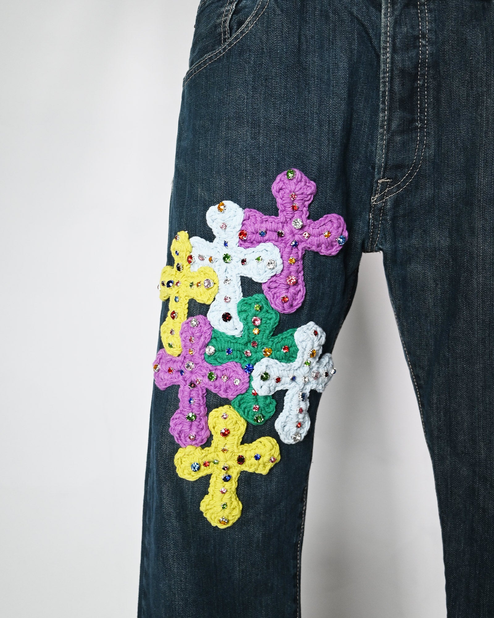 Y.A.R.N. (ヤーン) デニムパンツY.A.R.N. DENIM STARS-2 / MULTI