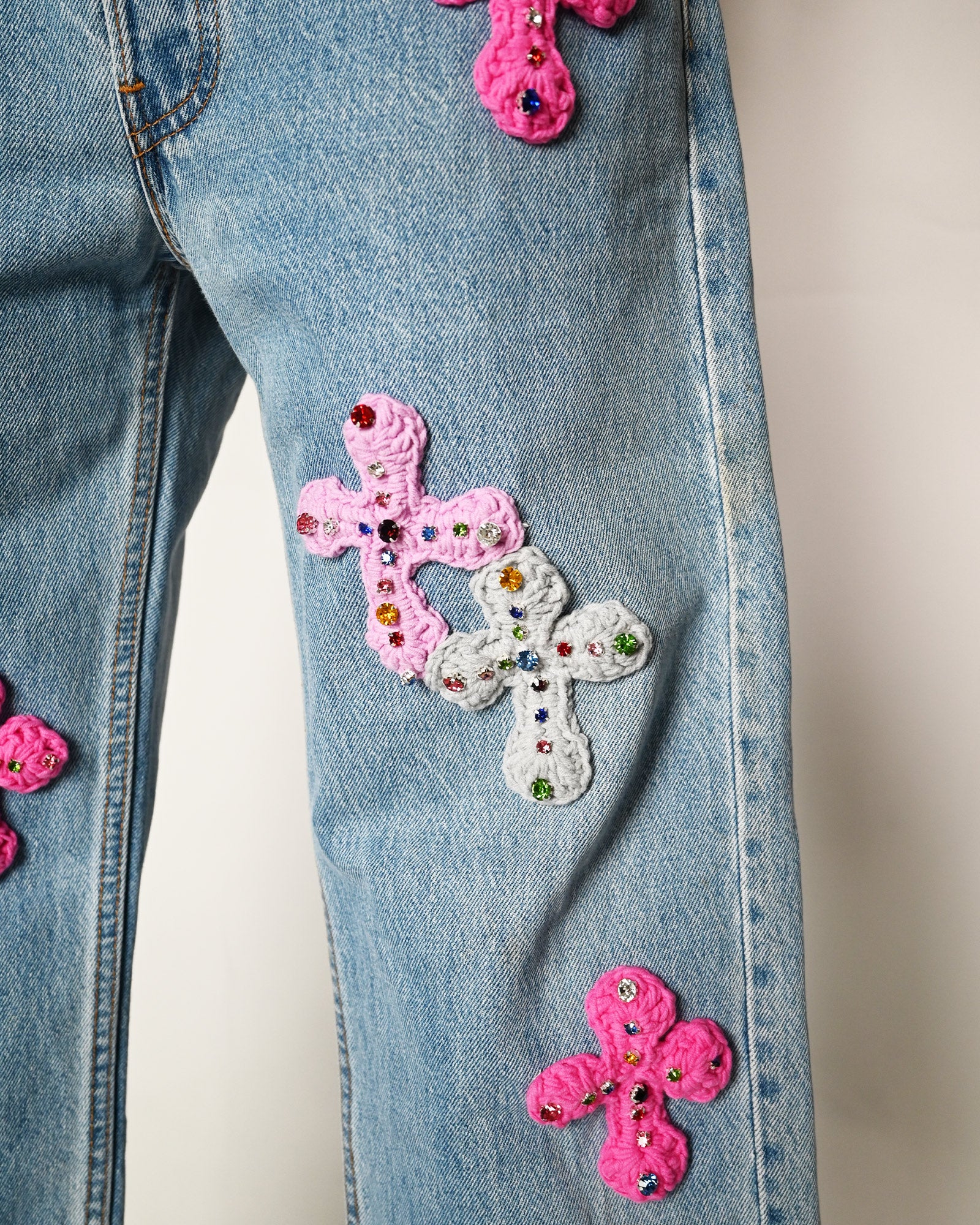 Y.A.R.N. (ヤーン) デニムパンツY.A.R.N. DENIM STARS-1 / MULTI
