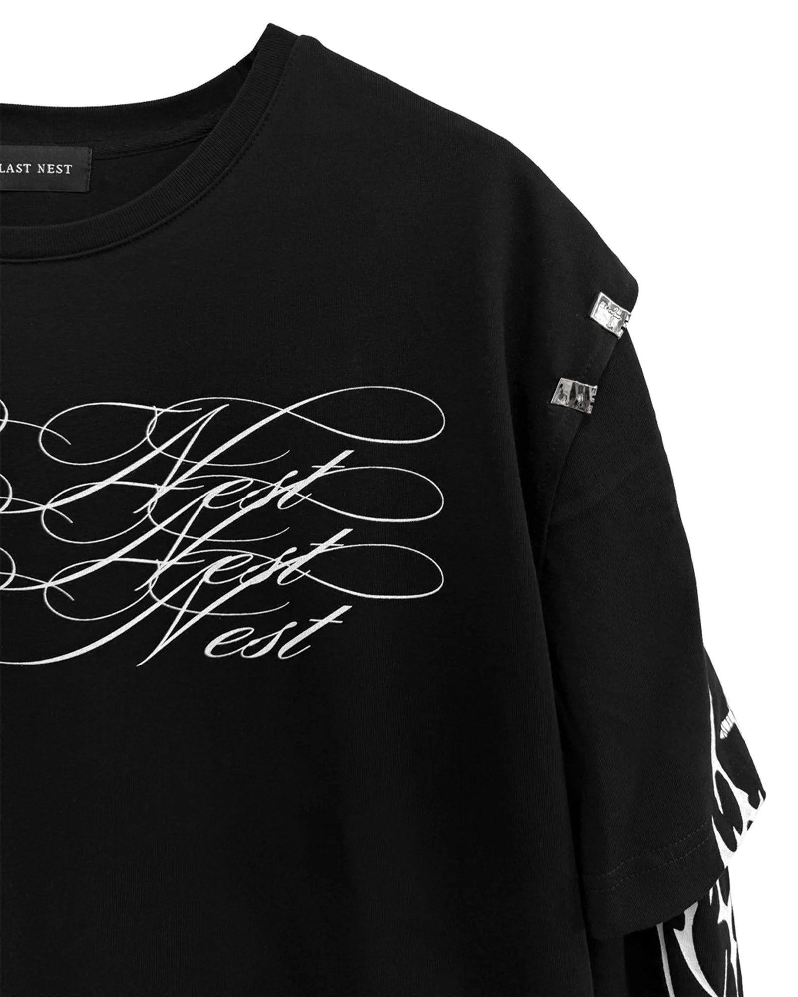 LAST NEST (ラストネスト)THREE LAYERED L/S SHIRTS / BLACK | Detail
