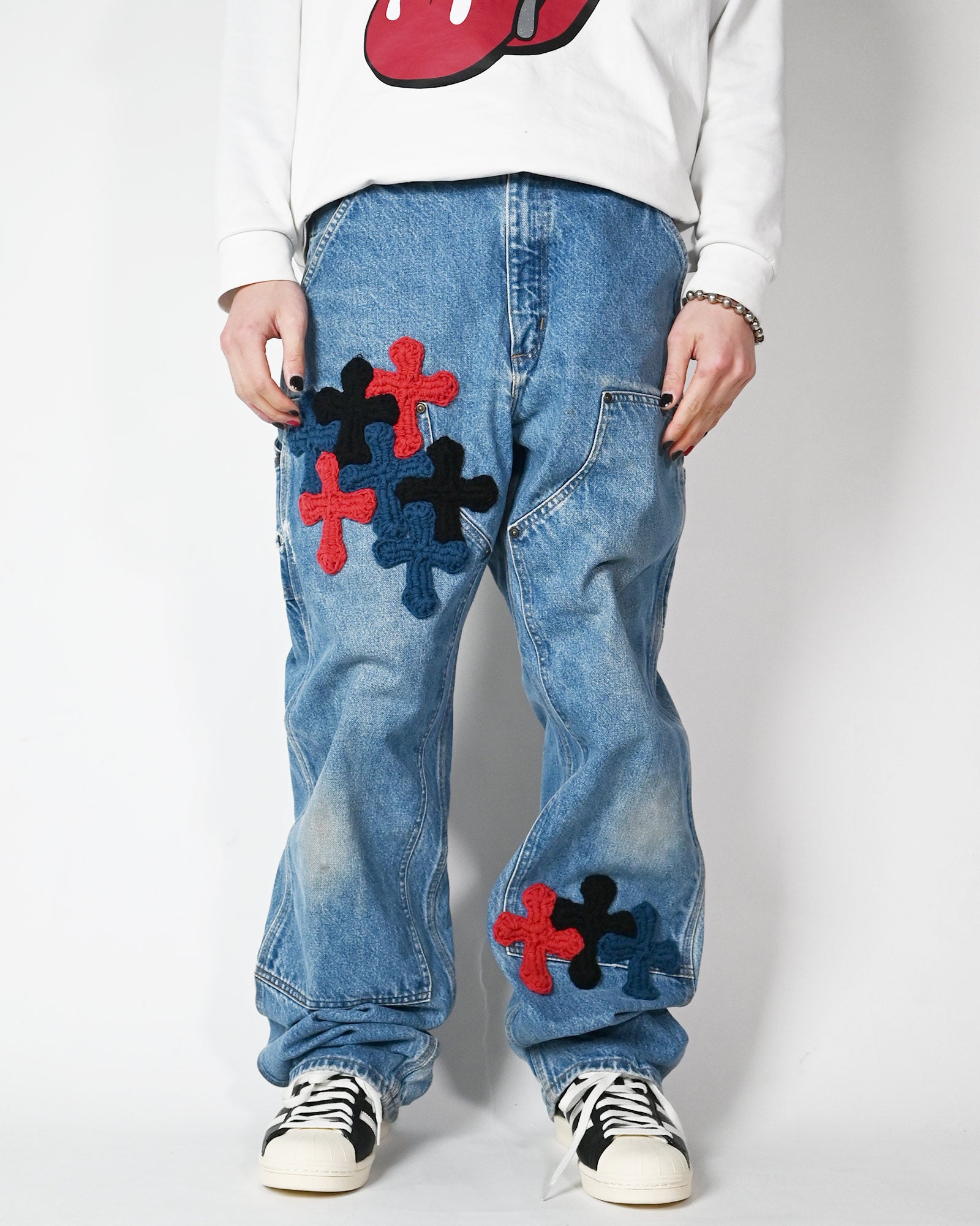 Y.A.R.N.・ヤーン - デニムパンツ Y.A.R.N. CARHART DOUBLE KNEE PANTS-2 / MULTI