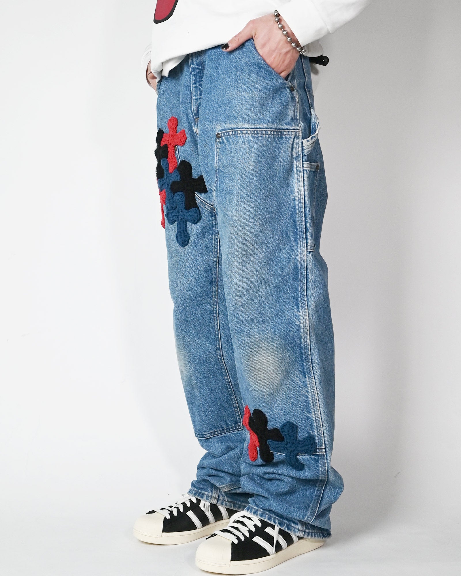 Y.A.R.N.・ヤーン - デニムパンツ Y.A.R.N. CARHART DOUBLE KNEE PANTS-2 / MULTI