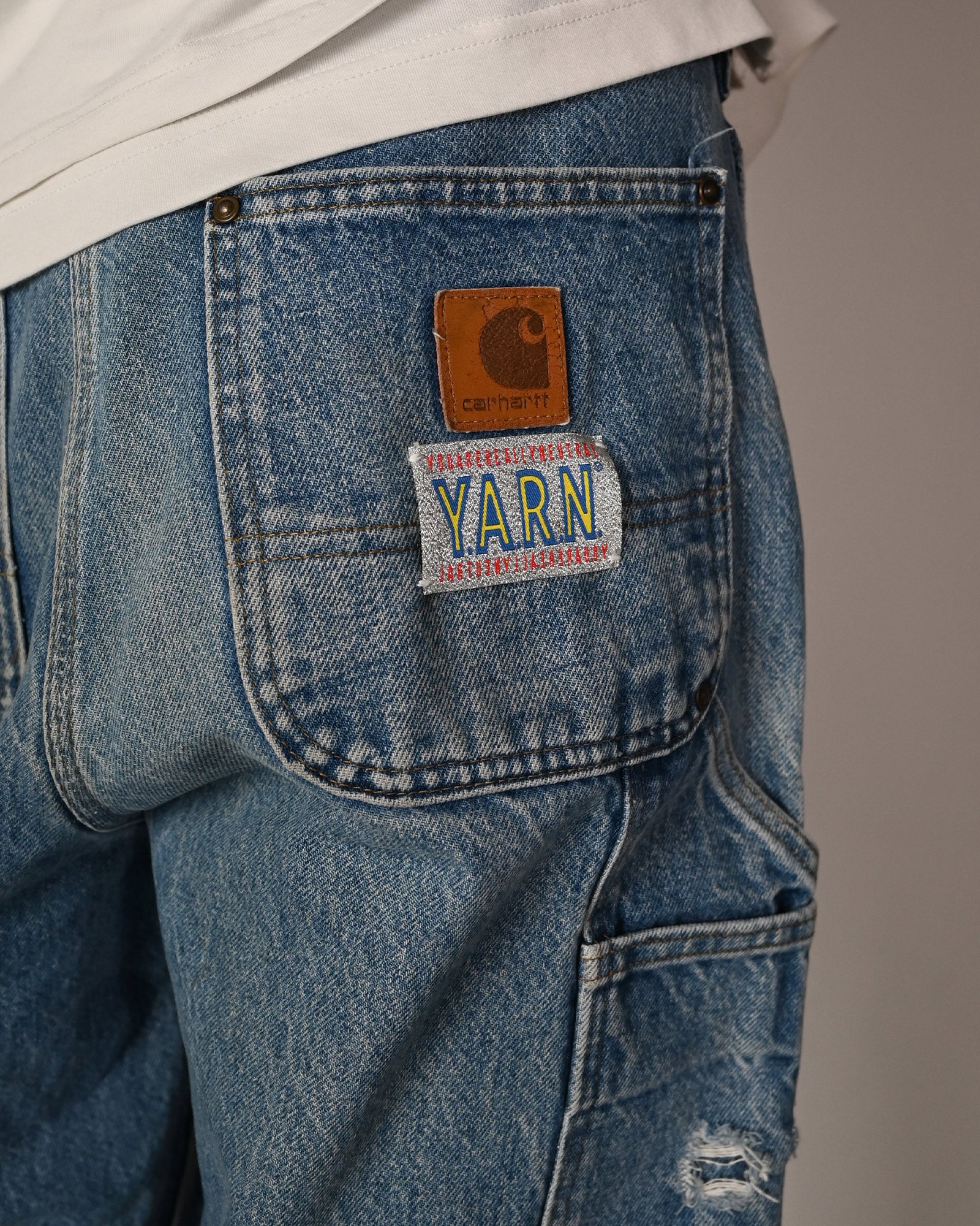 Y.A.R.N.・ヤーン - デニムパンツ Y.A.R.N. CARHART DOUBLE KNEE PANTS-2 / MULTI