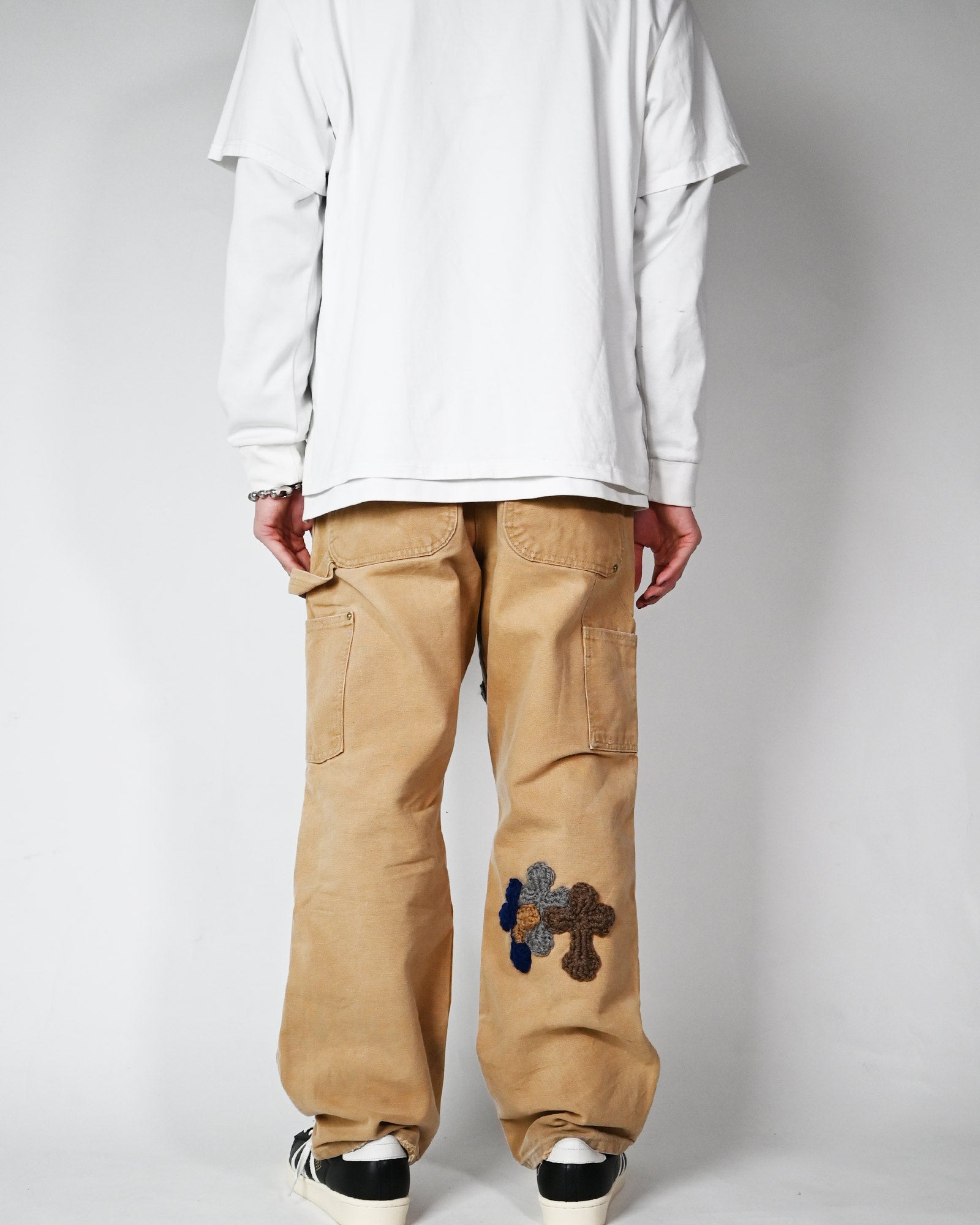 Y.A.R.N.・ヤーン - デニムパンツ Y.A.R.N.  DOUBLE KNEE PANTS-1  / MULTI