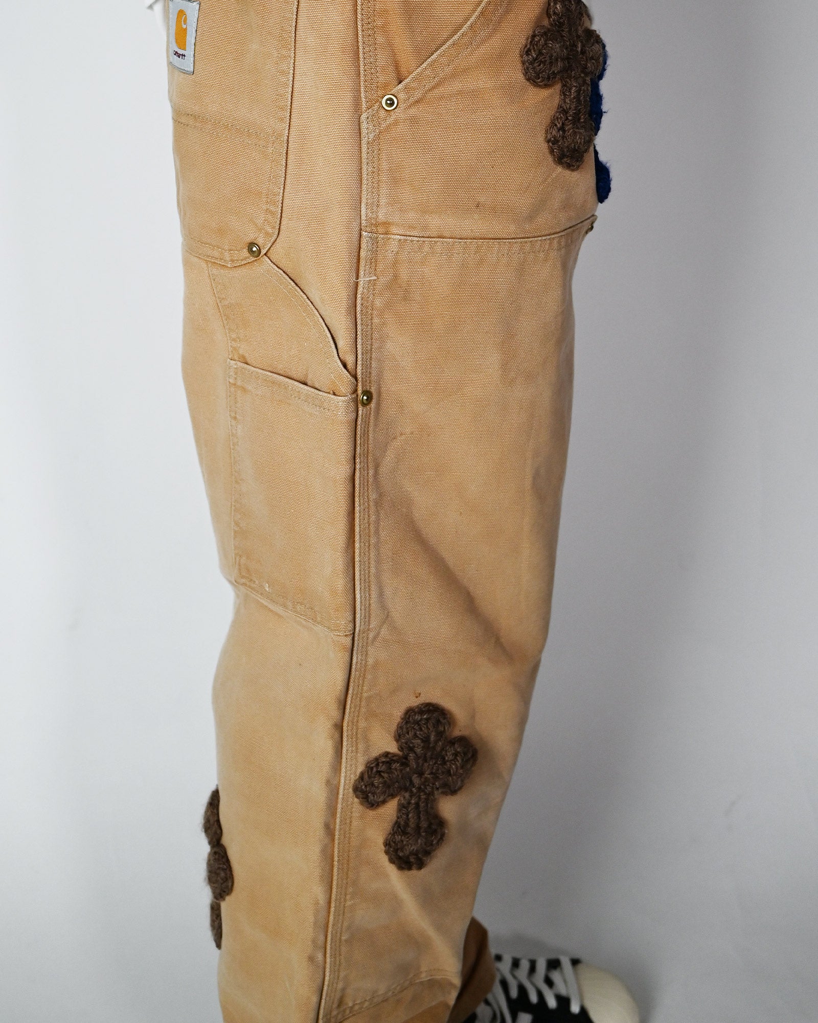 Y.A.R.N.・ヤーン - デニムパンツ Y.A.R.N.  DOUBLE KNEE PANTS-1  / MULTI